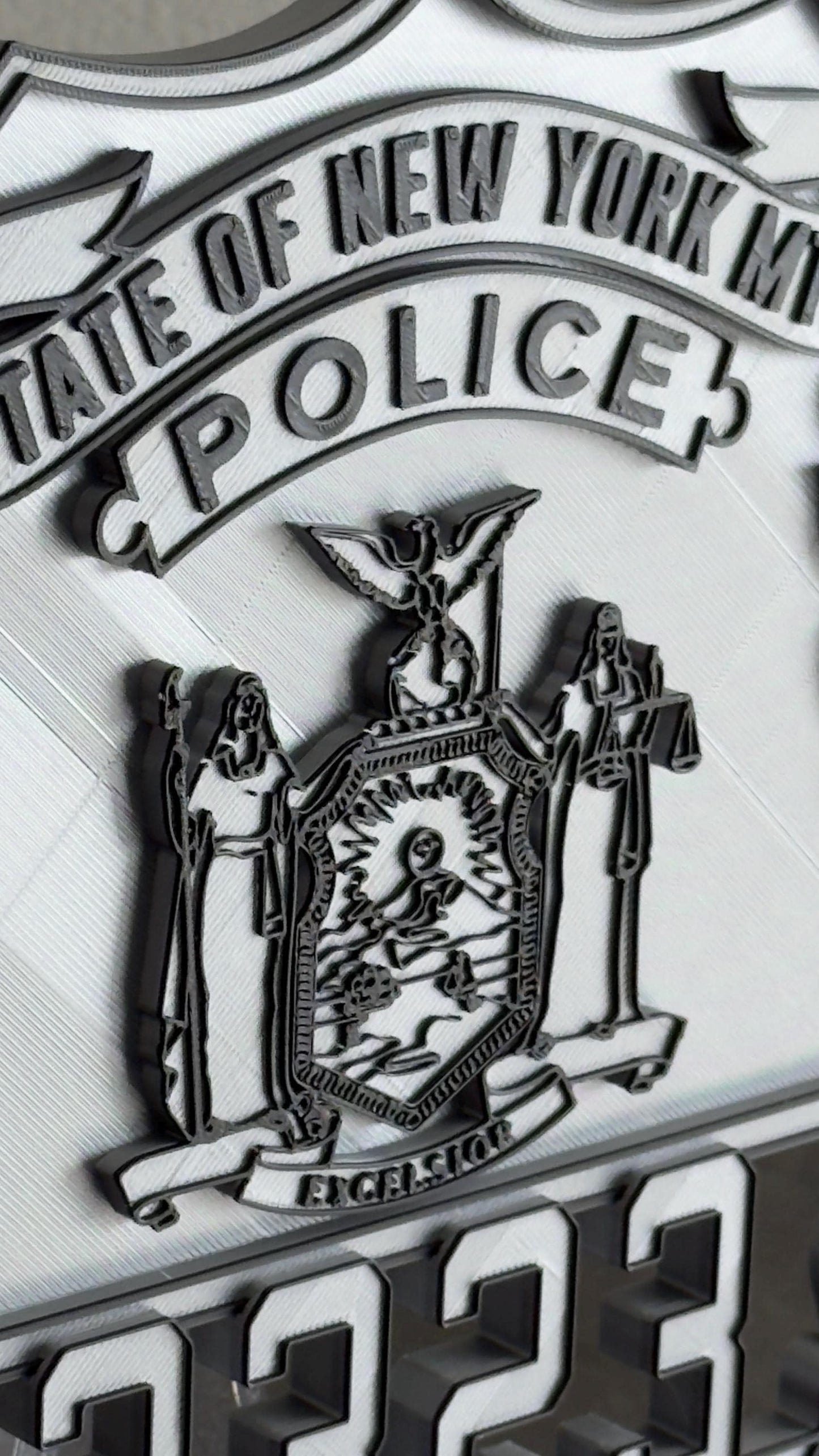 NYS MTA Police Officer Shield Plaque: First Responder Wall Art New York