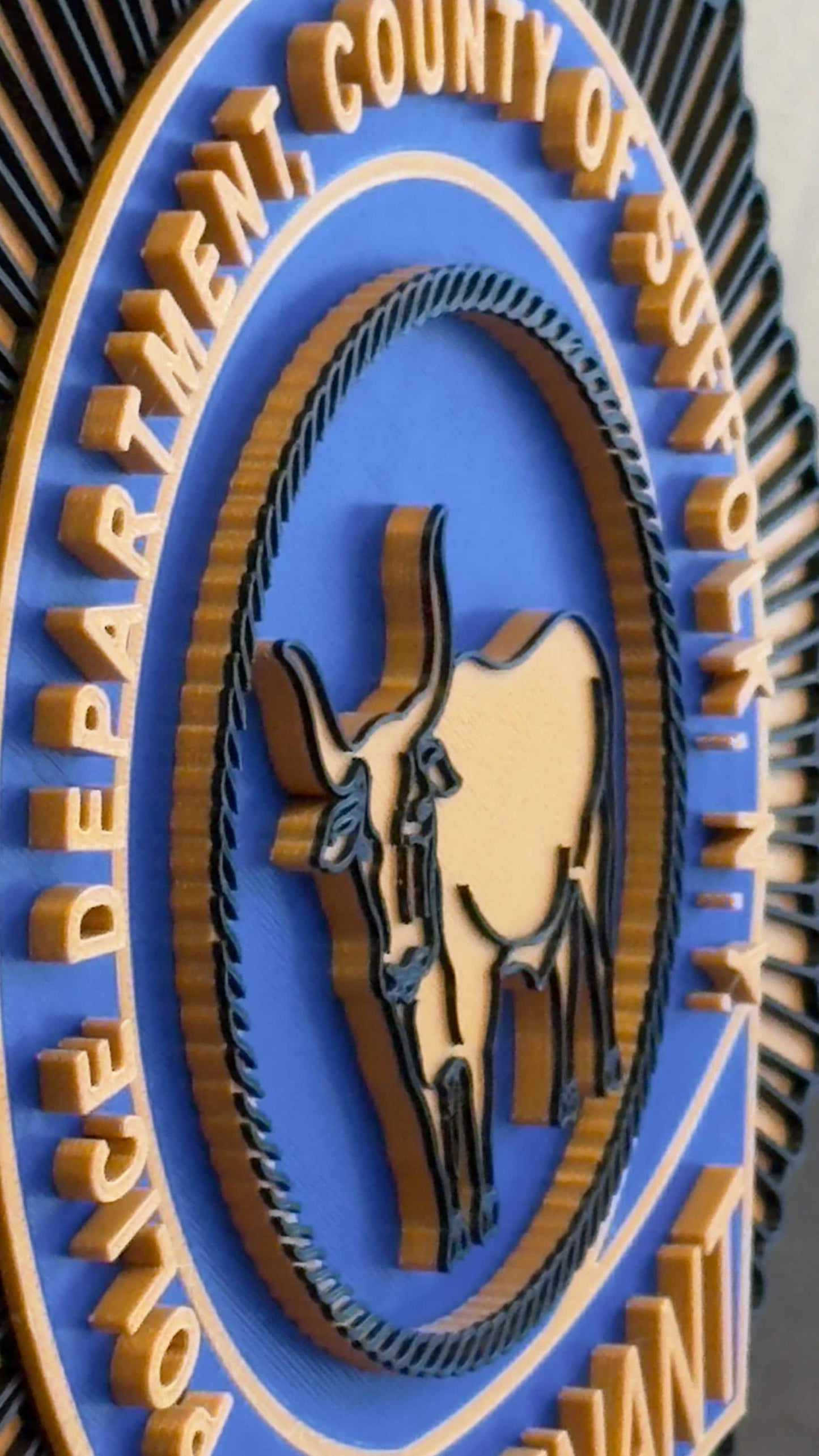 Suffolk County Police Lieutenant Shield: 3D Embossed Display Plaque New York
