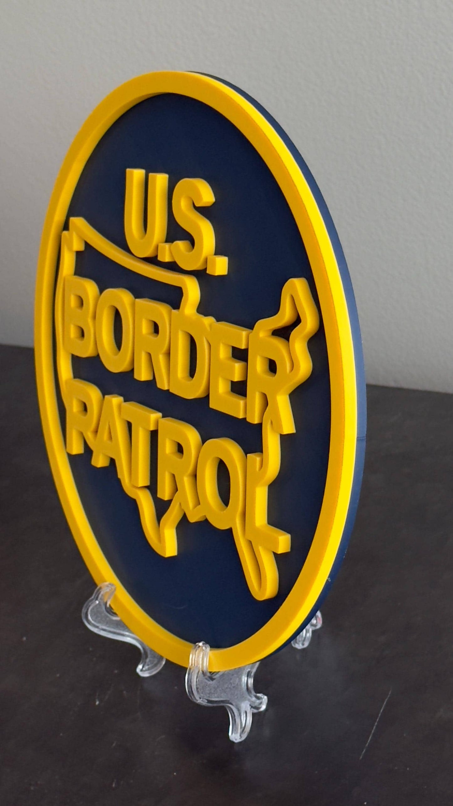 US Border Patrol 3D Embossed Plaque: First Responder Wall Decor Government