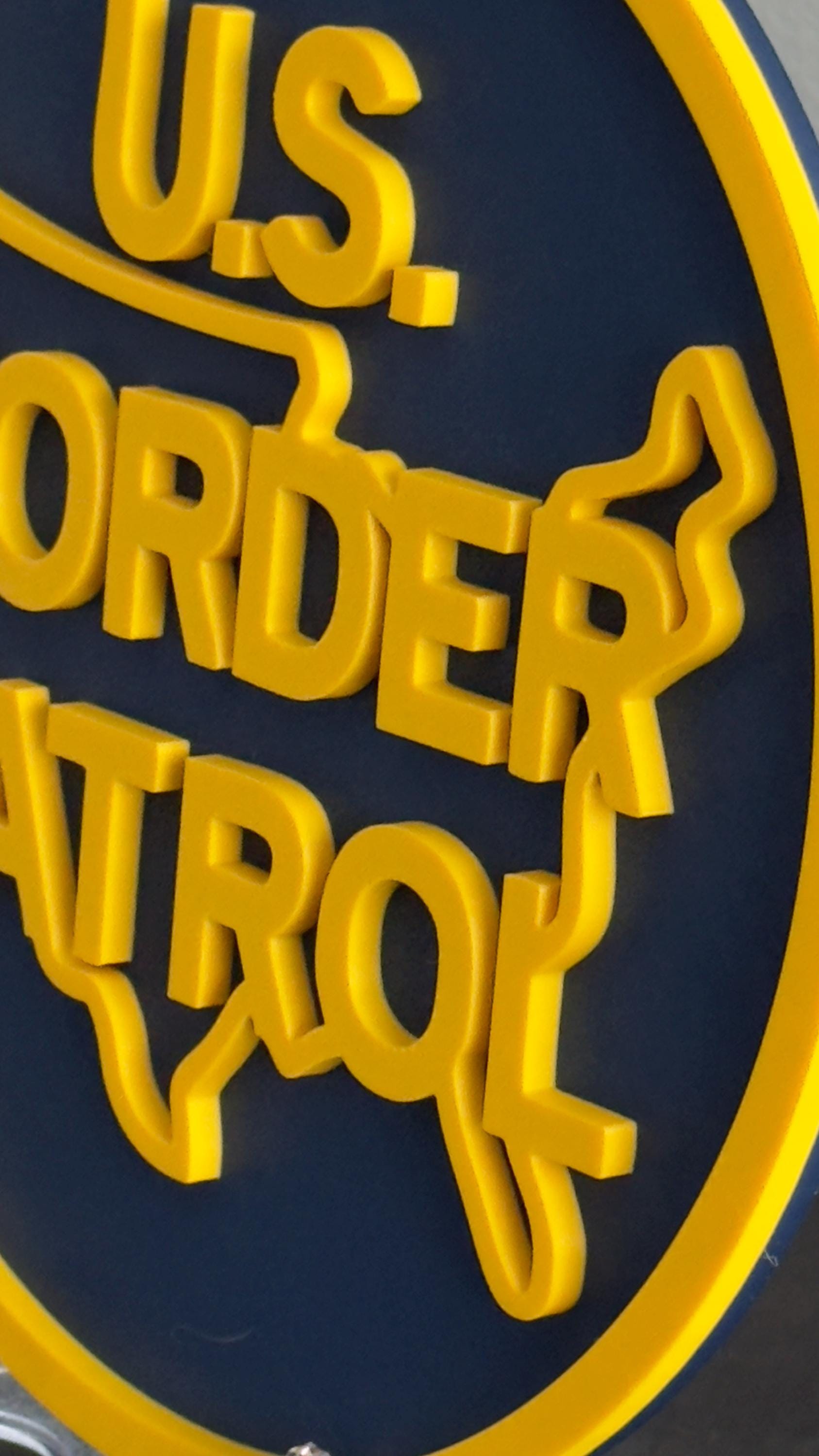 US Border Patrol 3D Embossed Plaque: First Responder Wall Decor Government