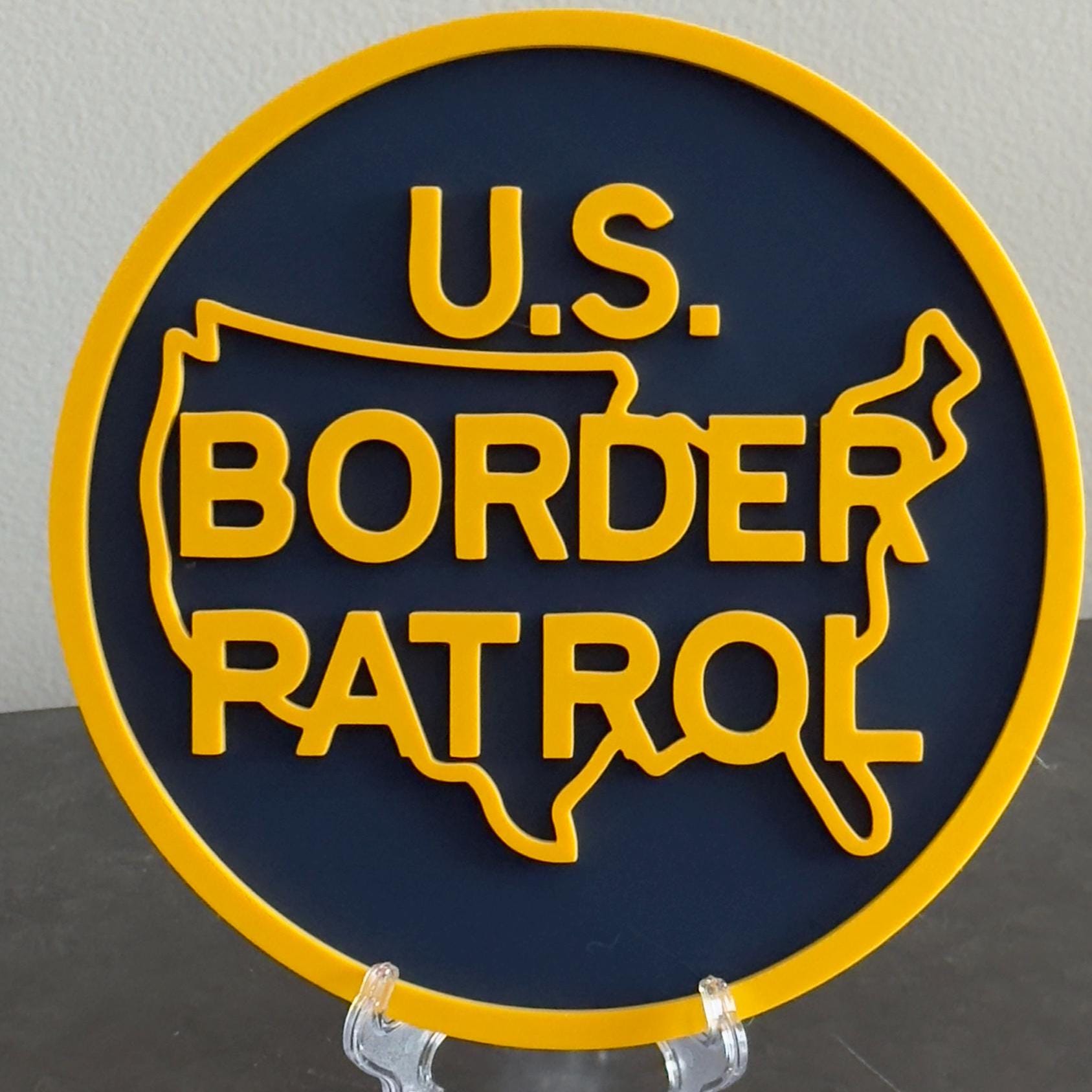 US Border Patrol 3D Embossed Plaque: First Responder Wall Decor Government