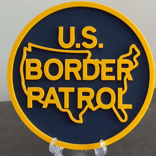 US Border Patrol 3D Embossed Plaque: First Responder Wall Decor Government