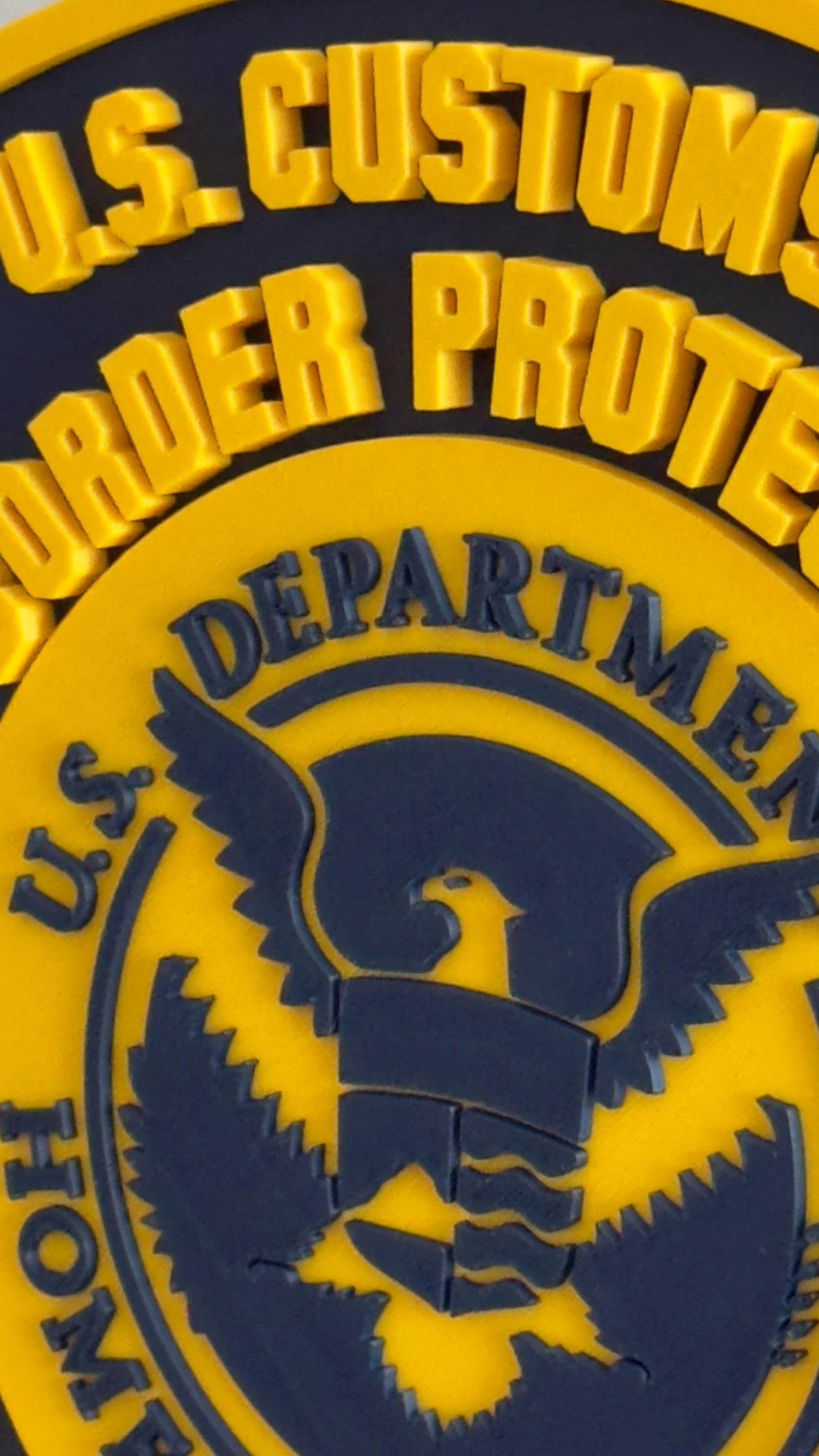 US Customs and Border Protection 3D Embossed Plaque: First Responder Wall Decor Government