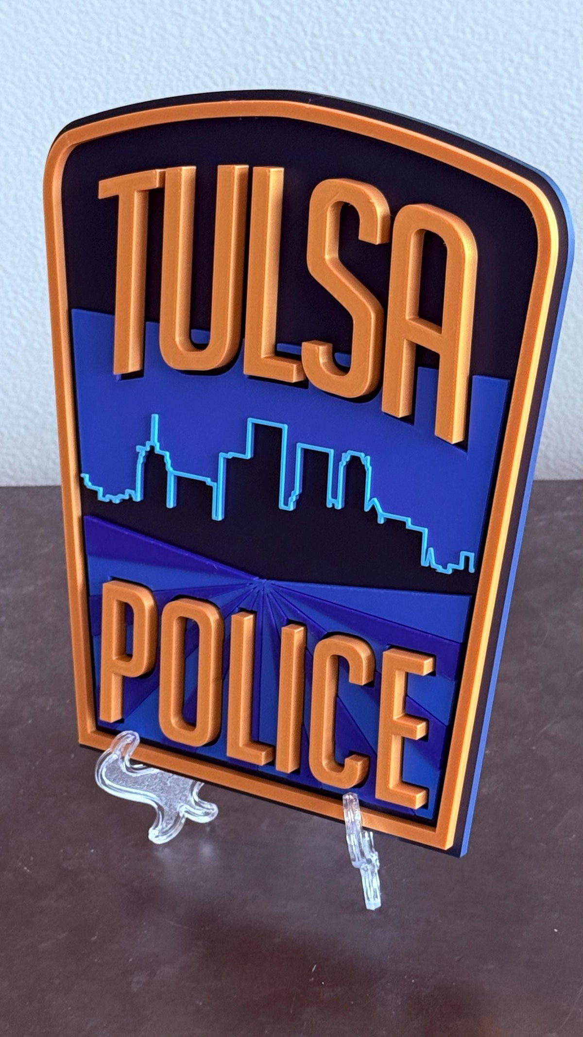 Tulsa Police Department Plaque: 3D Embossed Display Plaque Oklahoma