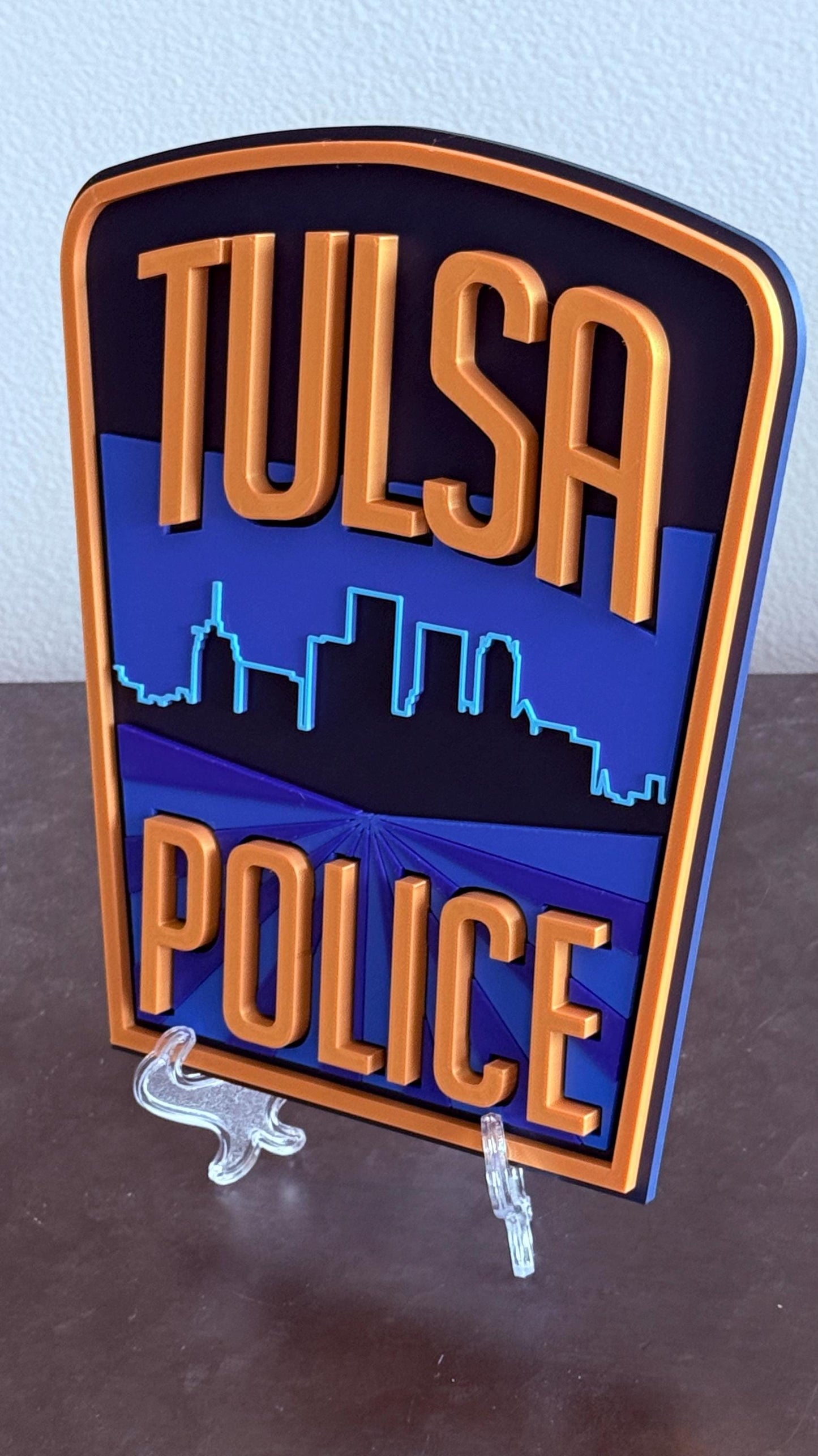 Tulsa Police Department Plaque: 3D Embossed Wall Art Oklahoma