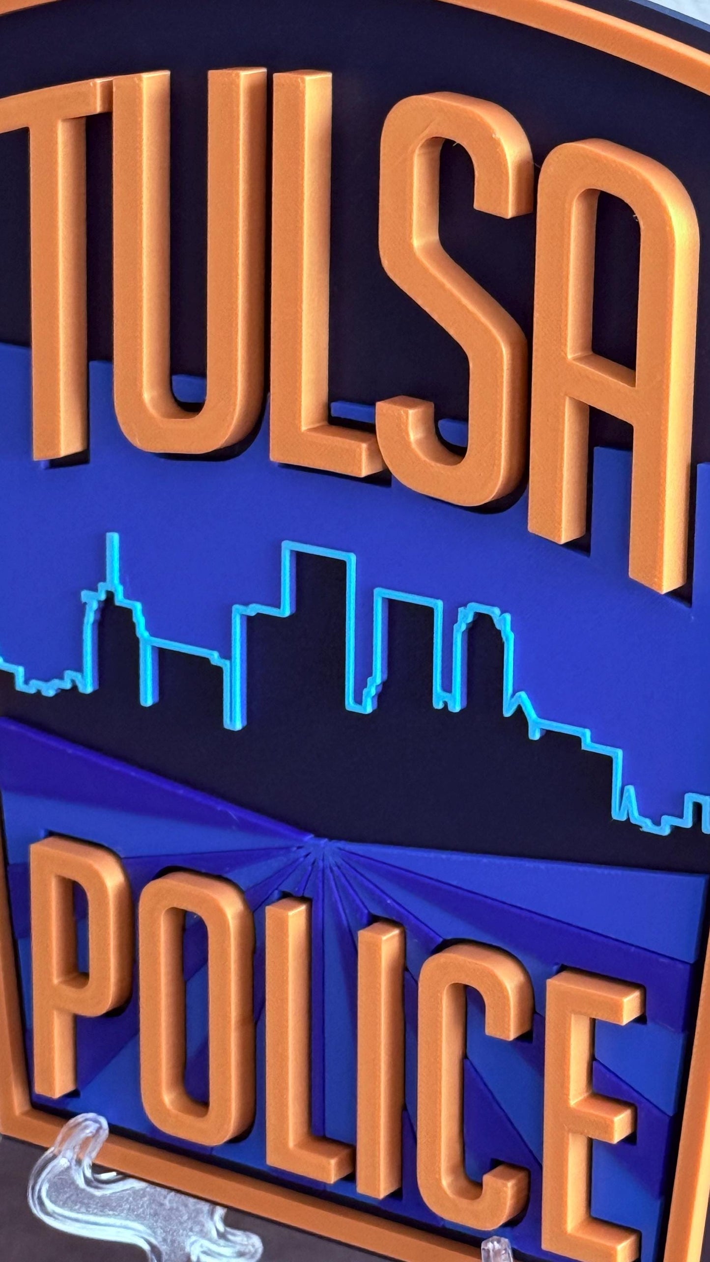Tulsa Police Department Plaque: 3D Embossed Wall Art Oklahoma
