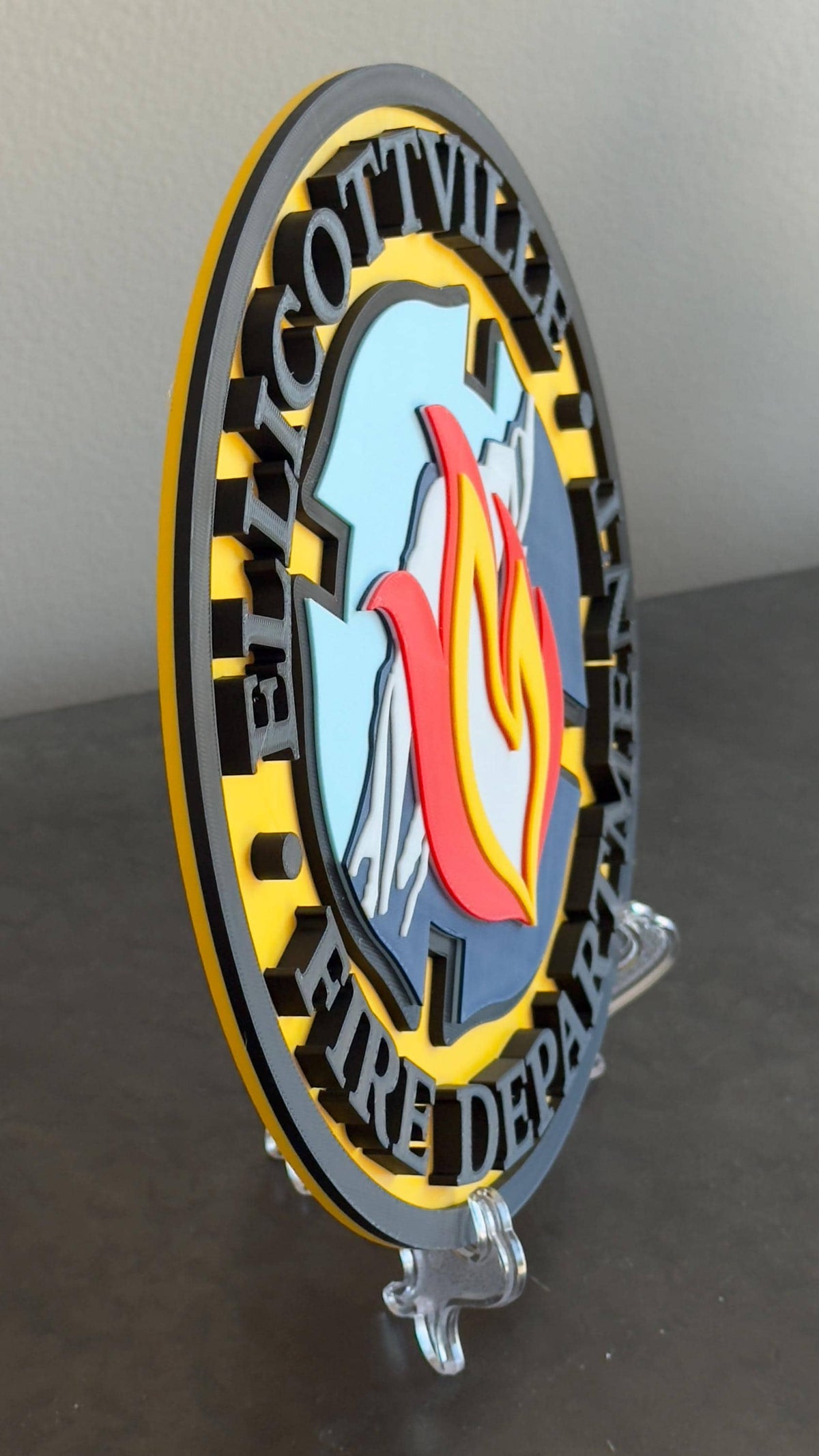 Ellicottville Volunteer Fire Department 3D Display Plaque: First Responder Display Plaque New York