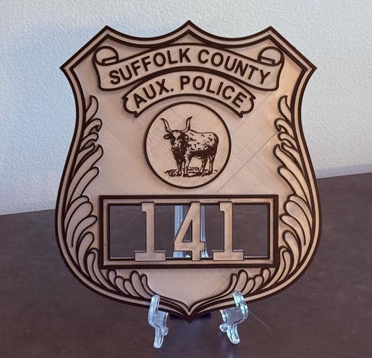 Suffolk County Auxiliary Police Shield Plaque - Long Island NY New York