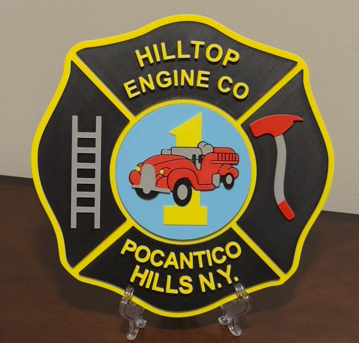 Pocantico Hills Fire Department 3D Embossed Plaque: First Responder Display Plaque New York