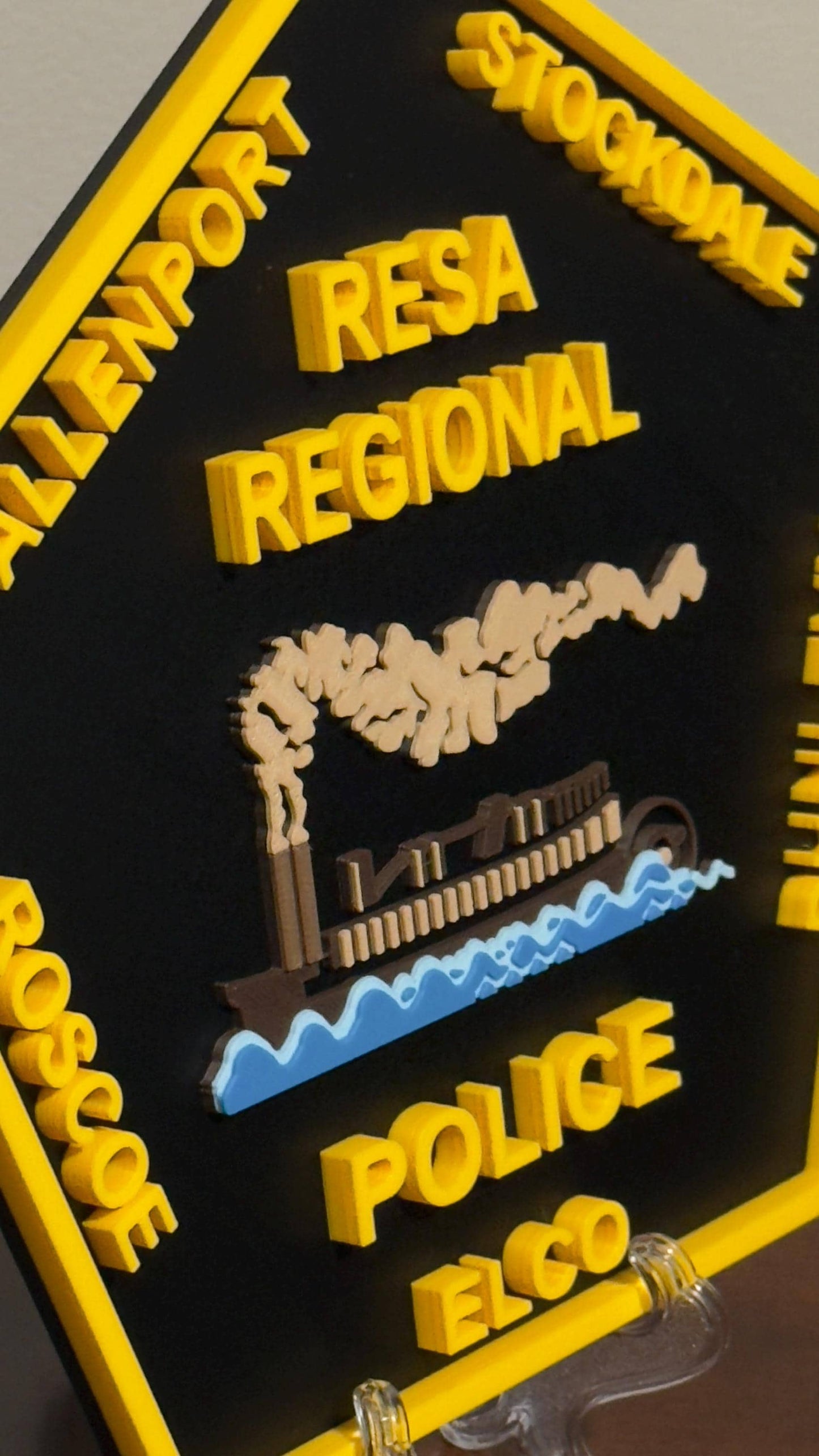 Resa Regional Police Plaque: First Responder Wall Art Pennsylvania