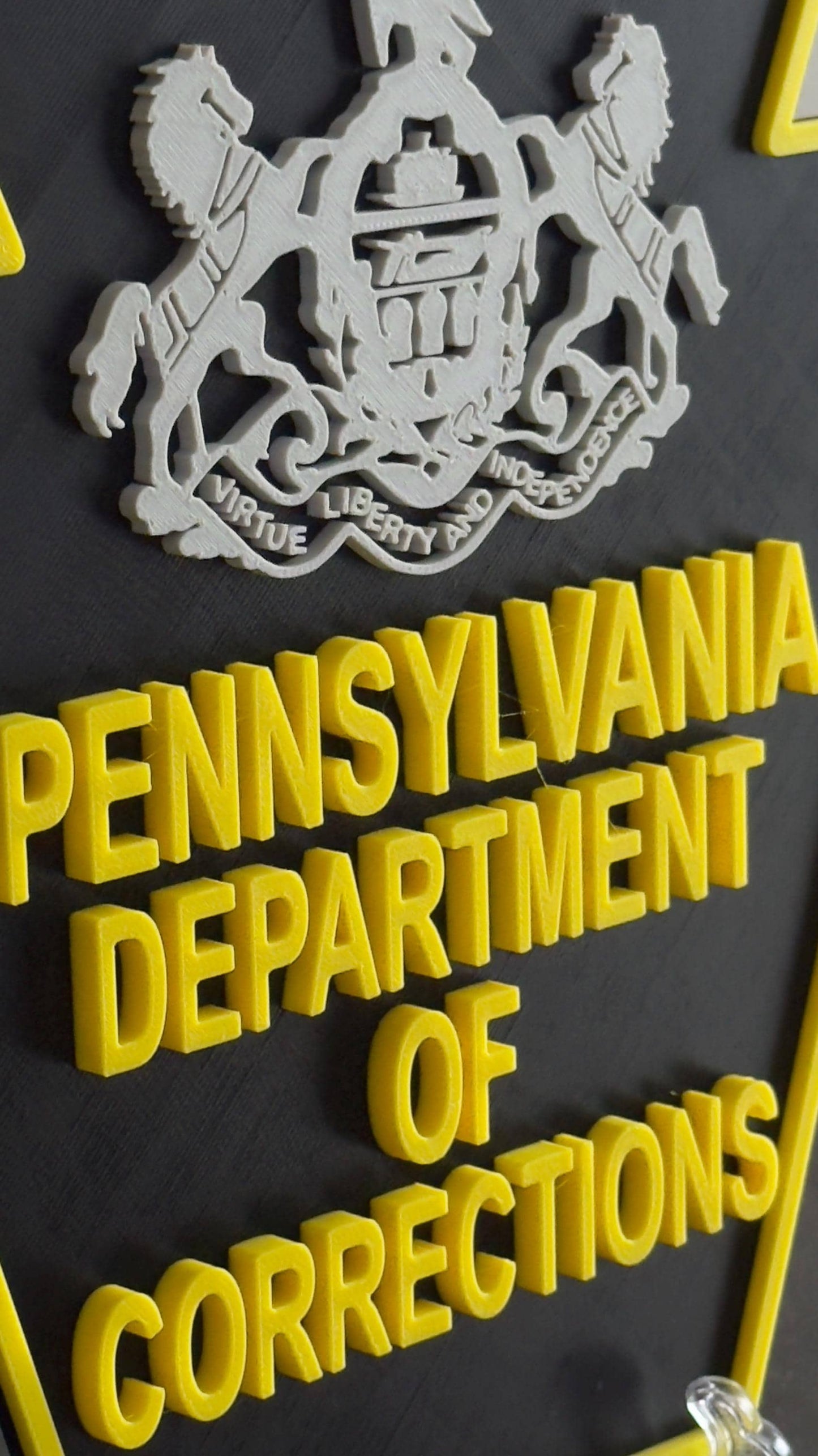 Customizable Pennsylvania Department Of Corrections Display Plaque PA Corrections