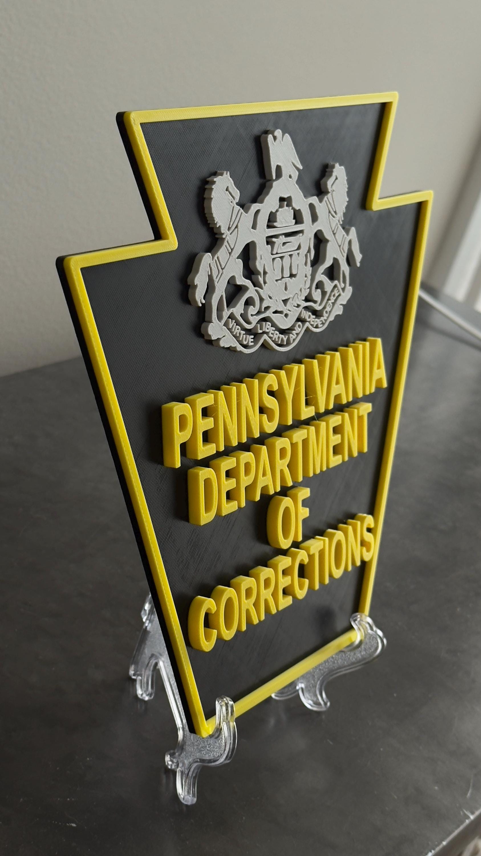 Customizable Pennsylvania Department Of Corrections Display Plaque PA Corrections