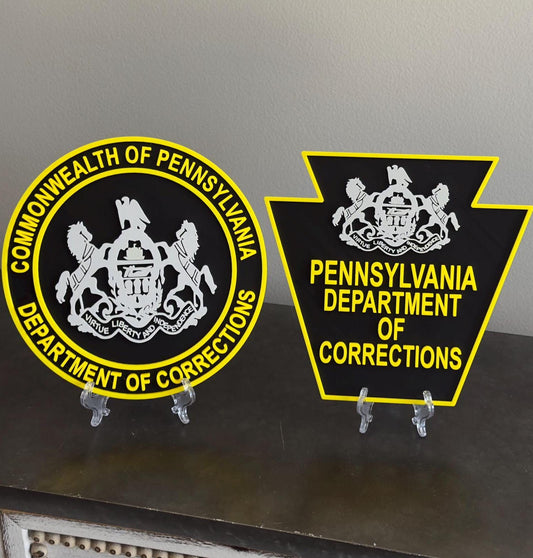 Customizable Pennsylvania Department Of Corrections Display Plaque PA Corrections