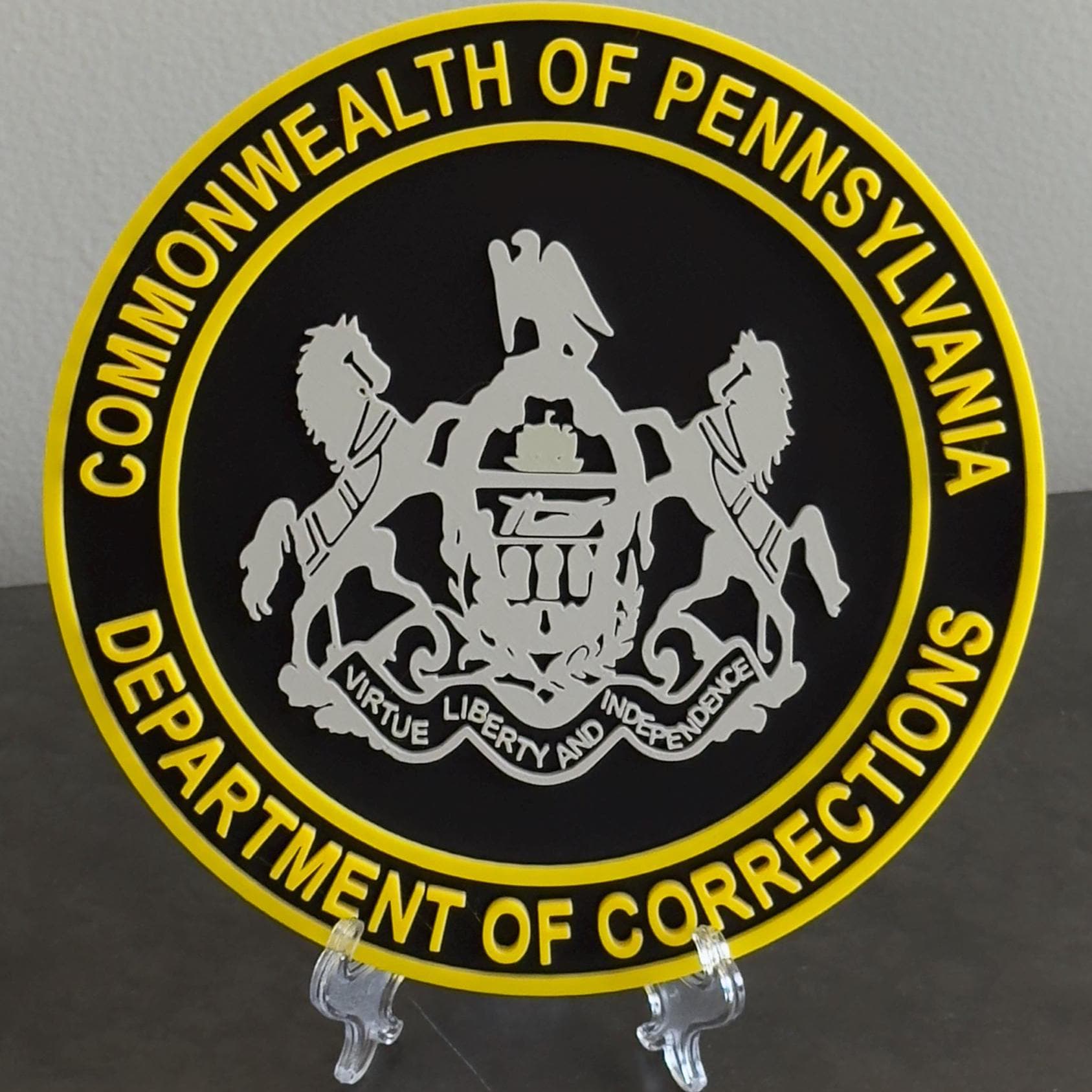 Customizable Pennsylvania Department Of Corrections Display Plaque PA Corrections
