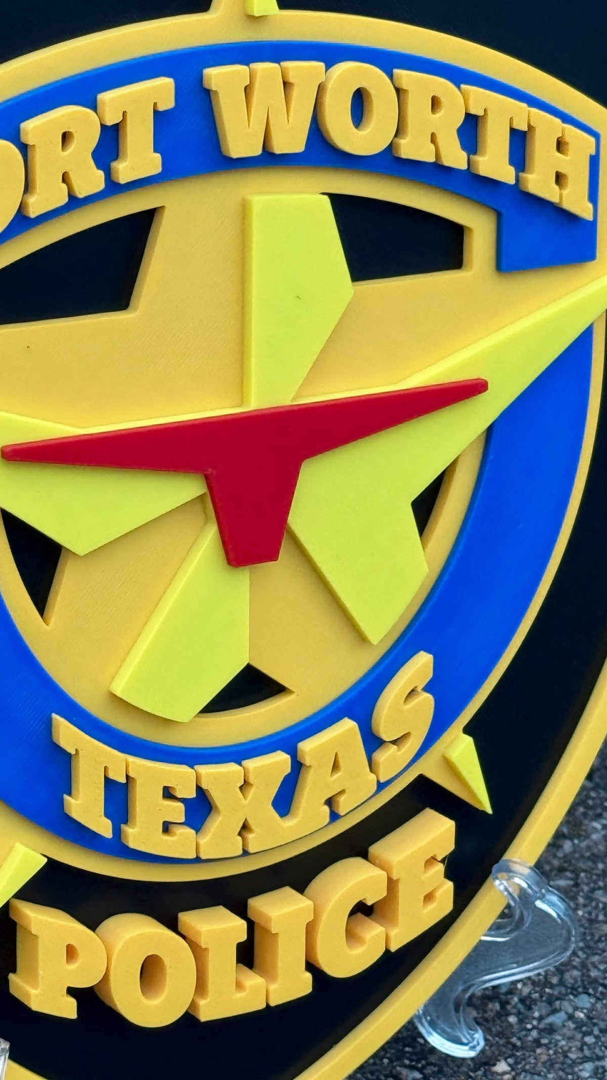 Fort Worth Police Plaque, 3D Embossed Design Texas