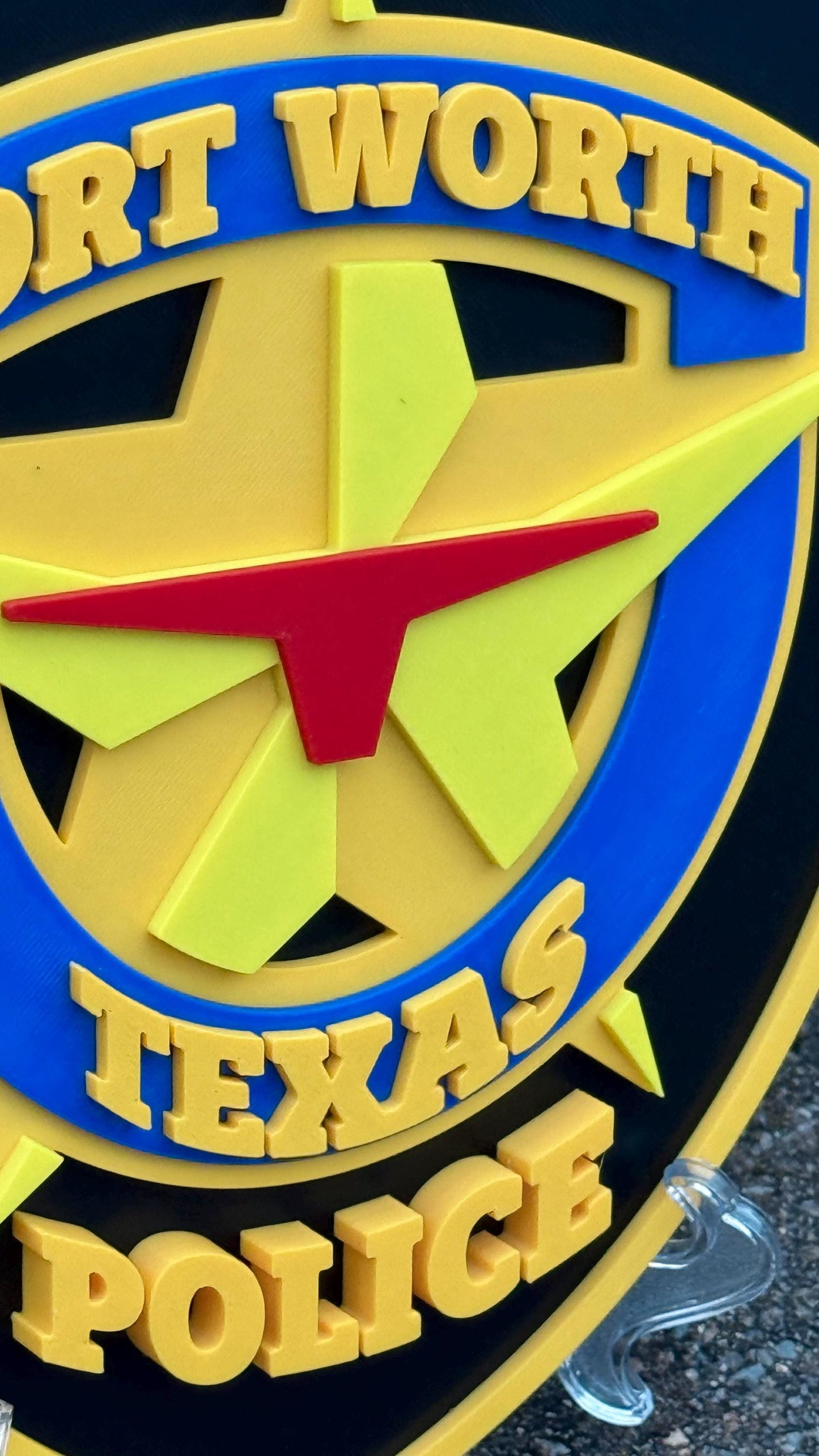 Fort Worth Police Plaque, 3D Embossed Design Texas