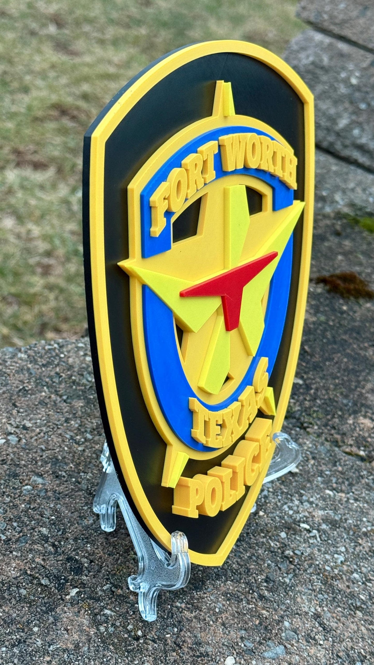 Fort Worth Police Plaque, 3D Embossed Design Texas