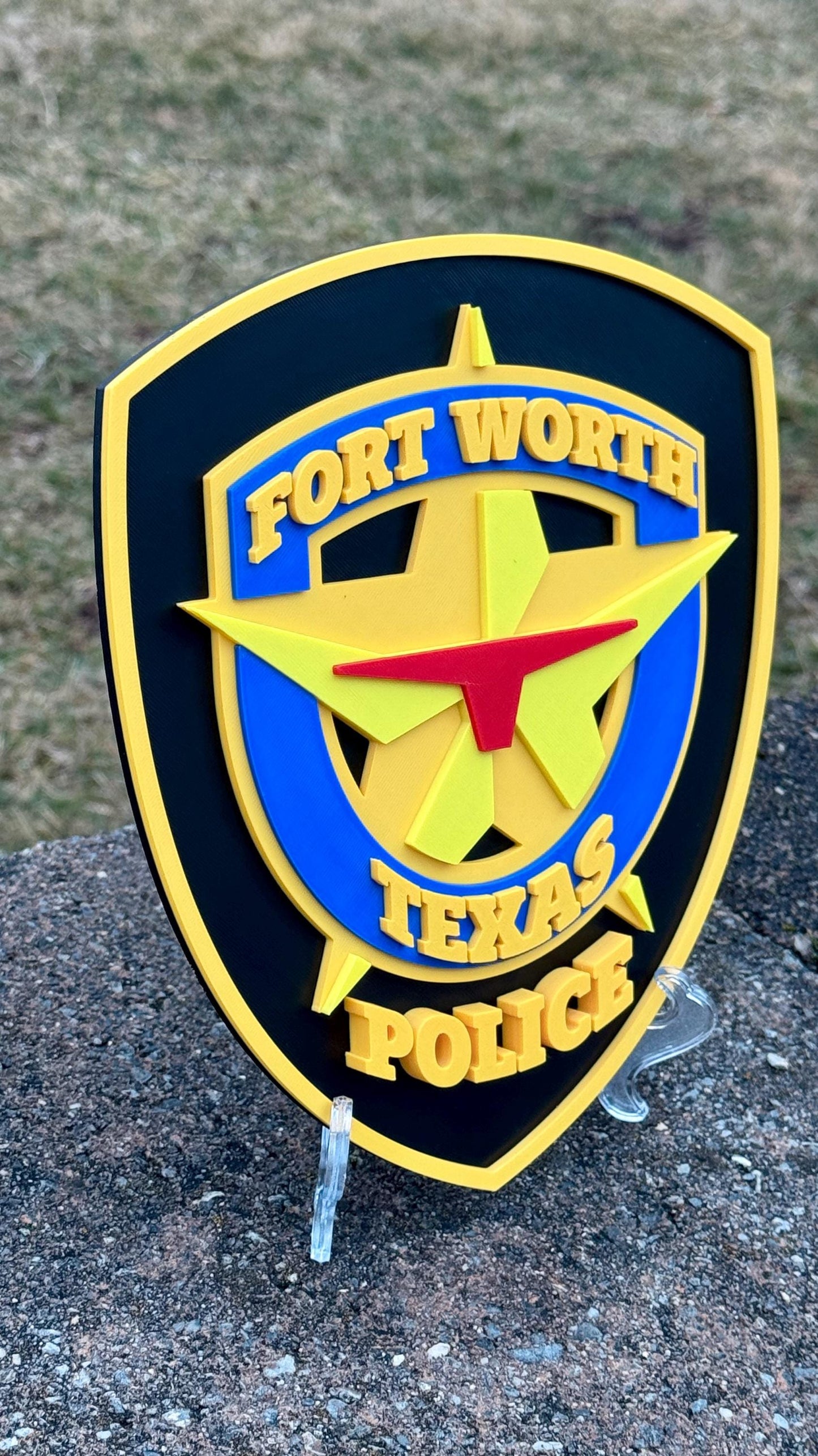 Fort Worth Police Plaque, 3D Embossed Design Texas