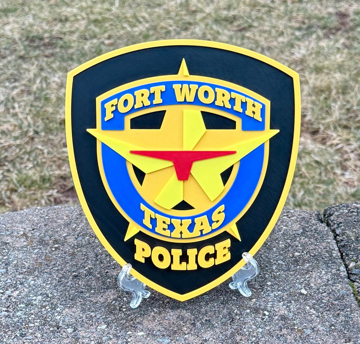 Fort Worth Police Plaque, 3D Embossed Design Texas