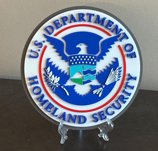 DHS 3D Embossed Plaque: First Responder Wall Art Homeland Security Government