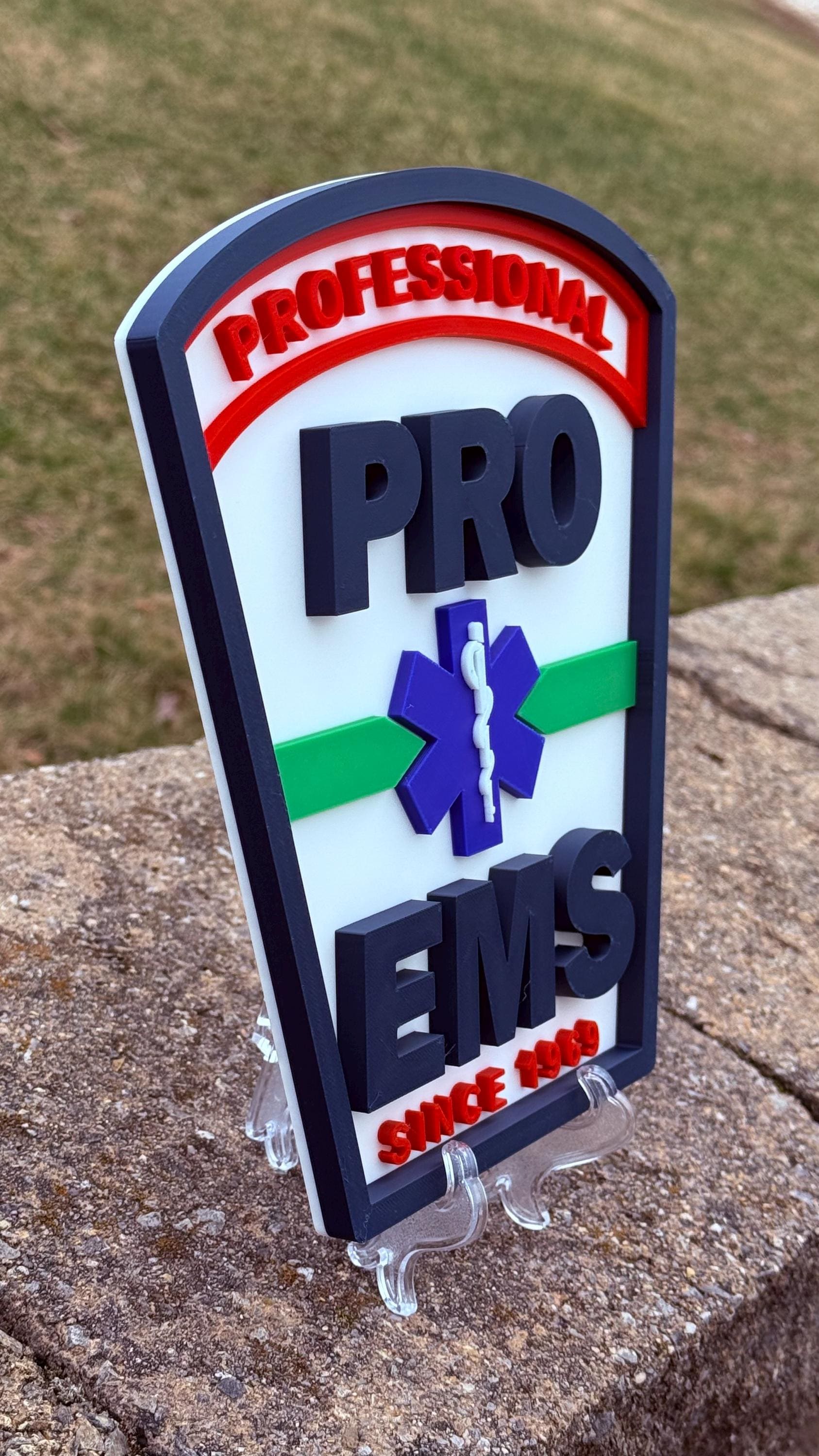 Pro EMS 3D Plaque: First Responder Wall Art Display Massachusetts MA