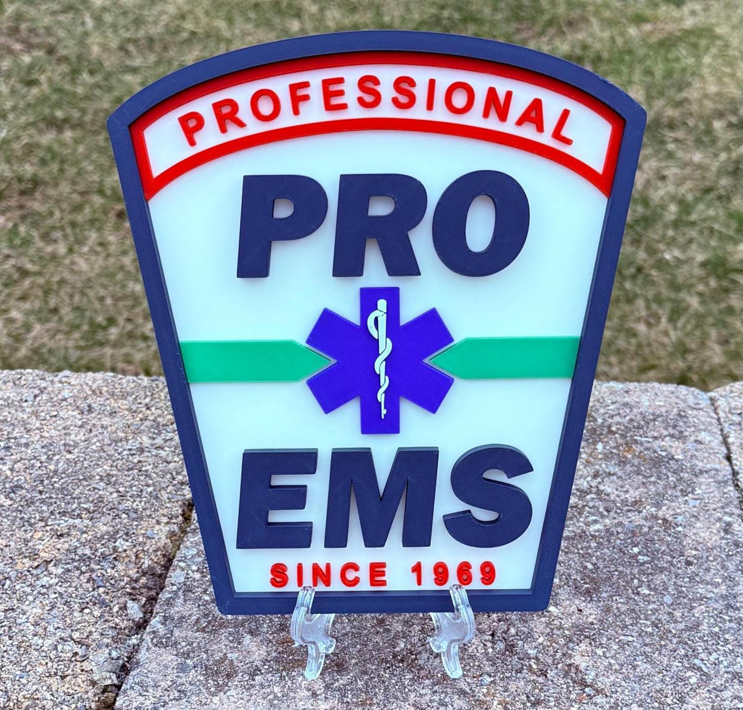 Pro EMS 3D Plaque: First Responder Wall Art Display Massachusetts MA