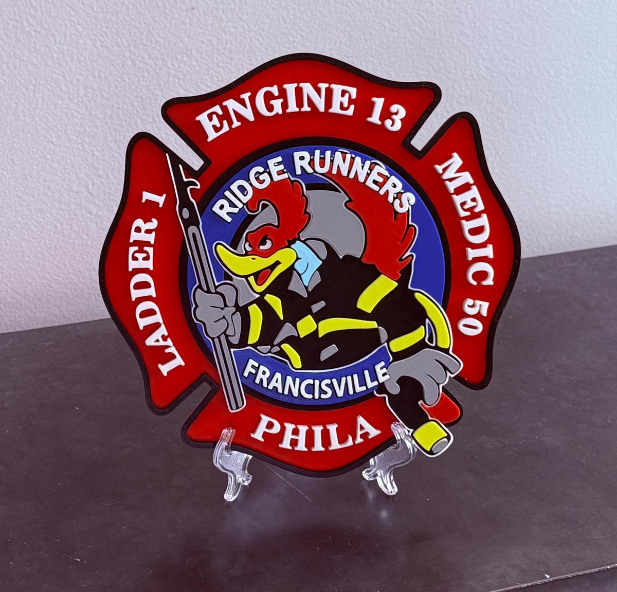 Ridge Runners Fire Department Plaque: 3D Embossed First Responder Display Plaque Pennsylvania