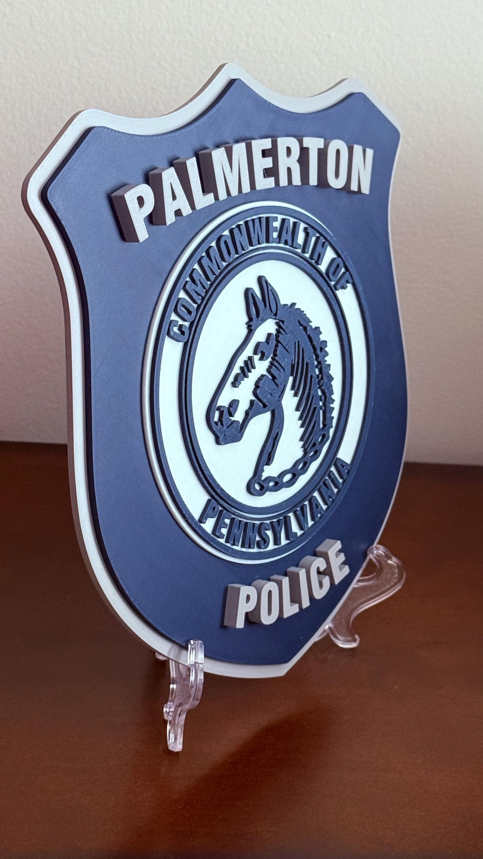 Palmerton Police Department 3D Embossed Plaque - Pennsylvania First Responder Wall Art