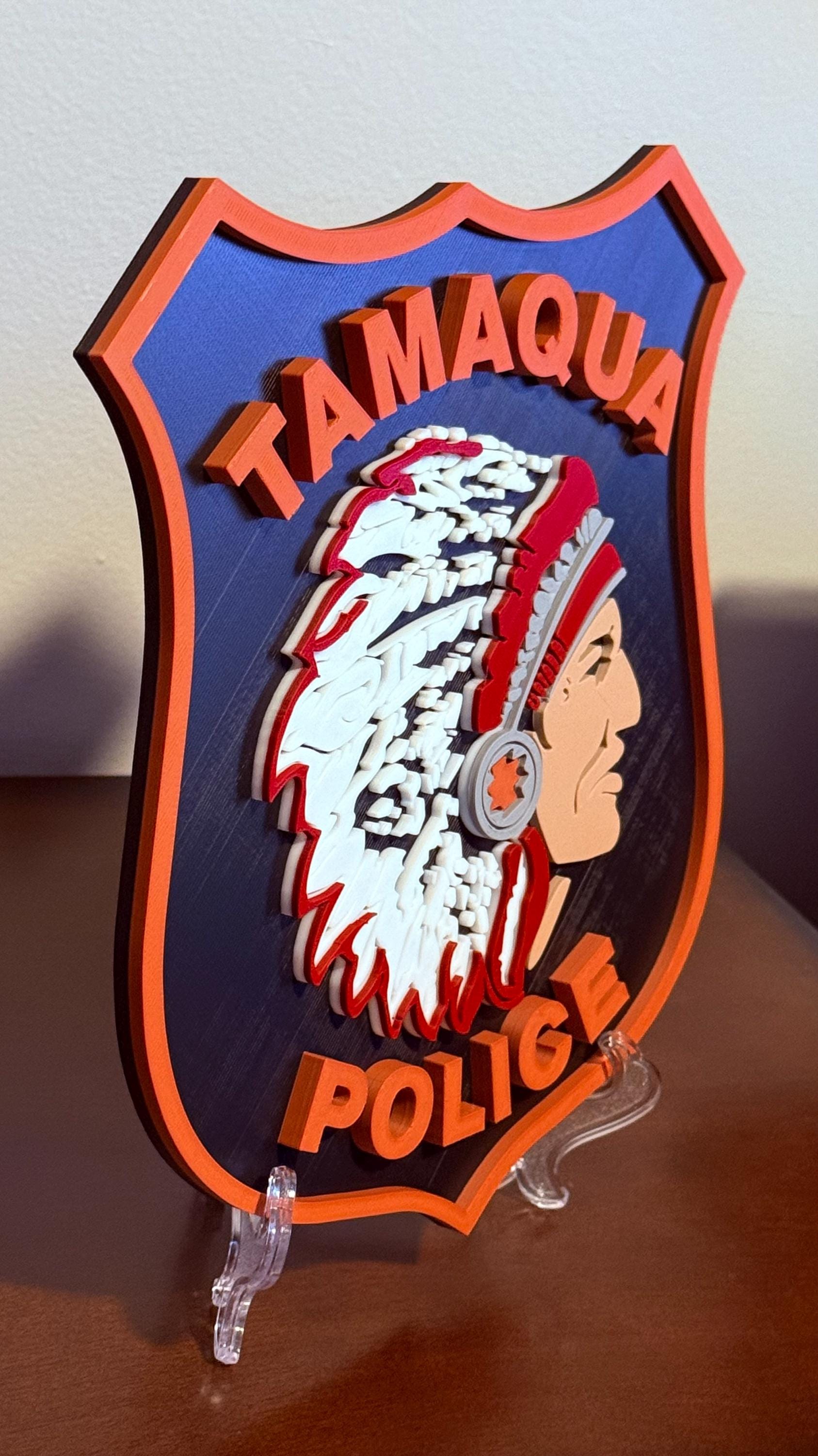 Tamaqua Police Department 3D Embossed Plaque - Pennsylvania First Responder Wall Art
