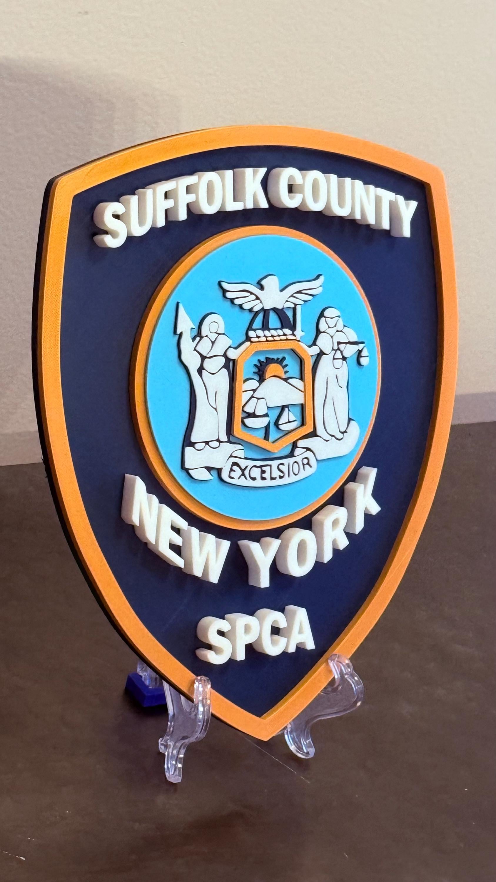 SPCA Plaque: Suffolk County First Responder Wall Art New York