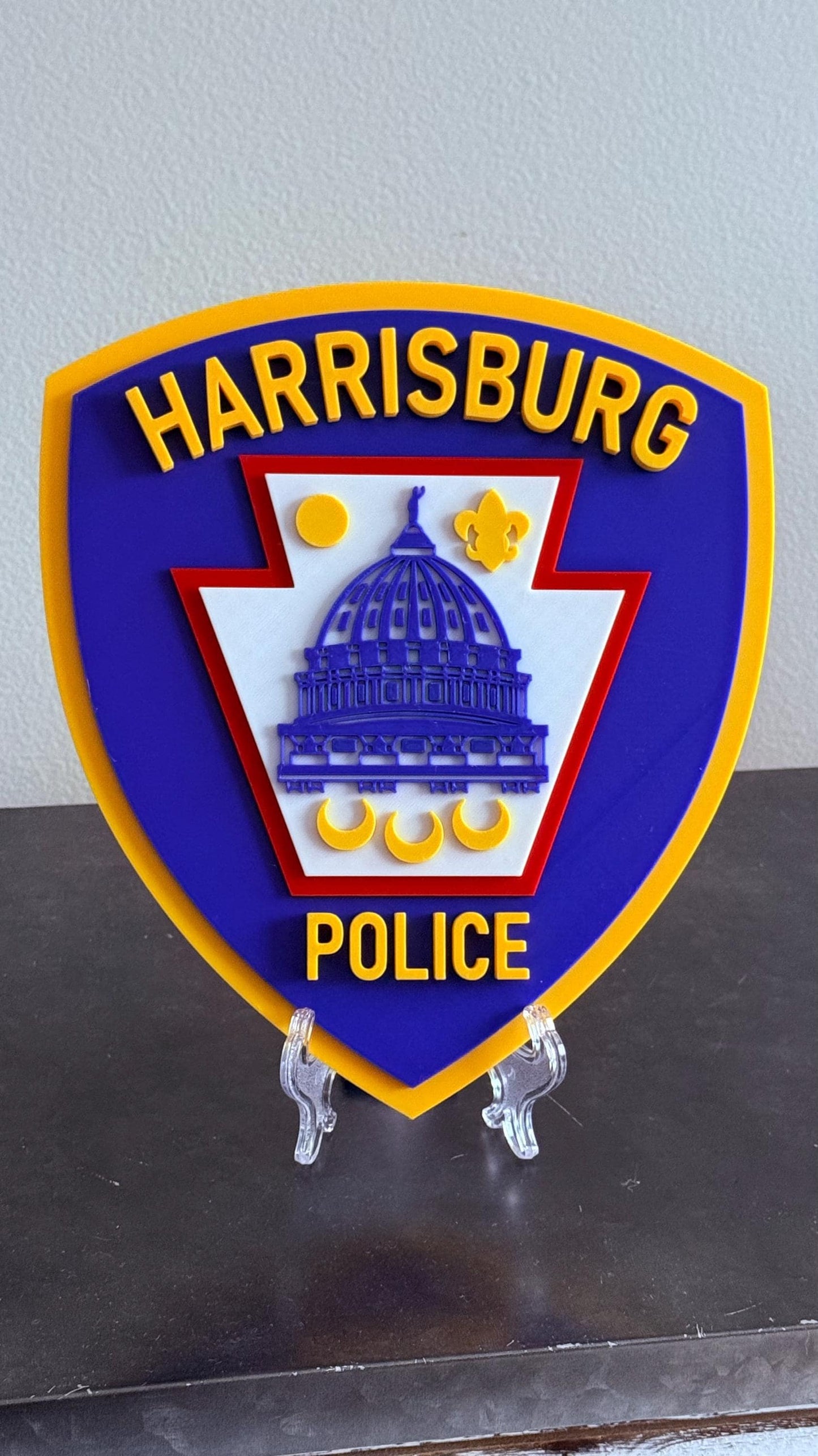 Harrisburg Police 3D Embossed Plaque: First Responder Wall Art Pennsylvania
