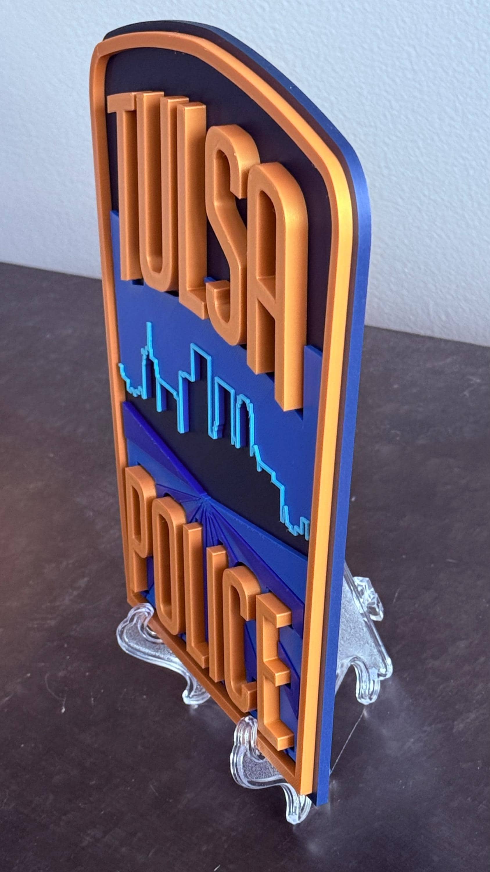 Tulsa Police Department Plaque: 3D Embossed Wall Art Oklahoma