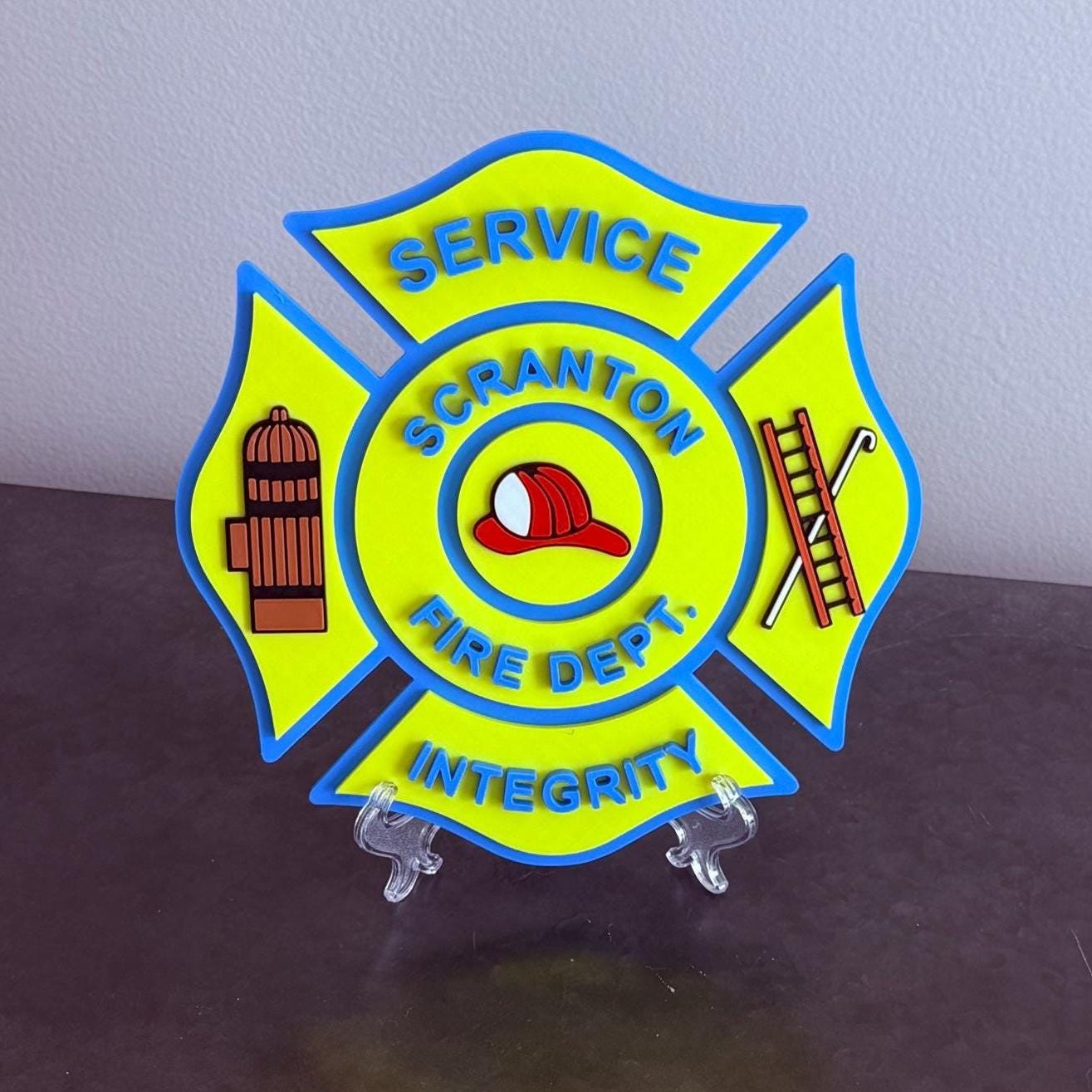 Scranton Fire Department Plaque - 3D First Responder Display Pennsylvania