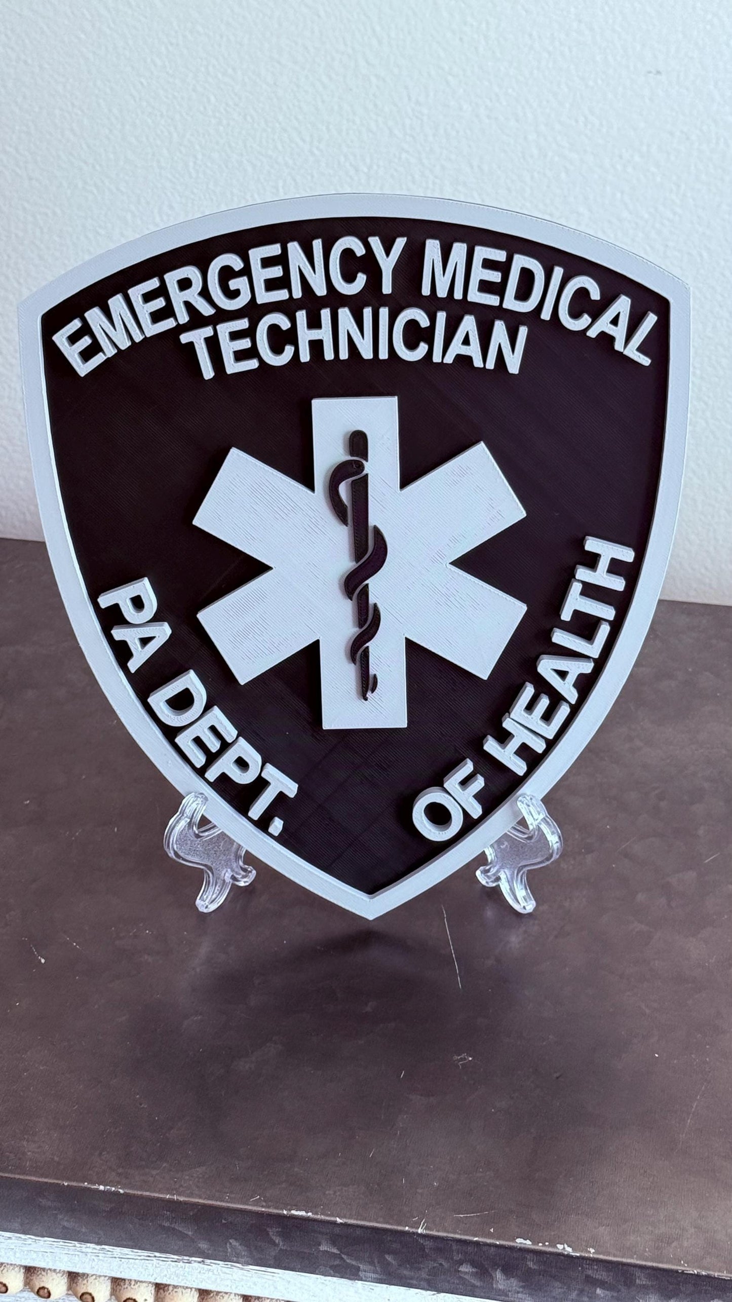 Pennsylvania EMT Plaque 3D First Responder Wall Art PA Display Plaque EMS Gift