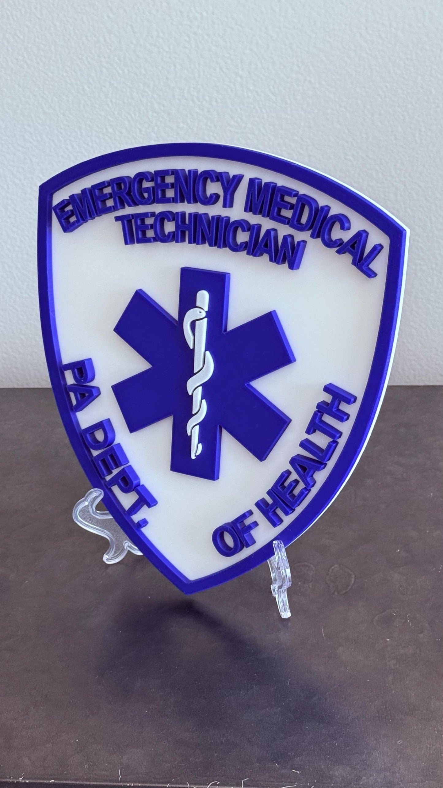 Pennsylvania EMT Plaque 3D First Responder Wall Art PA Display Plaque EMS Gift