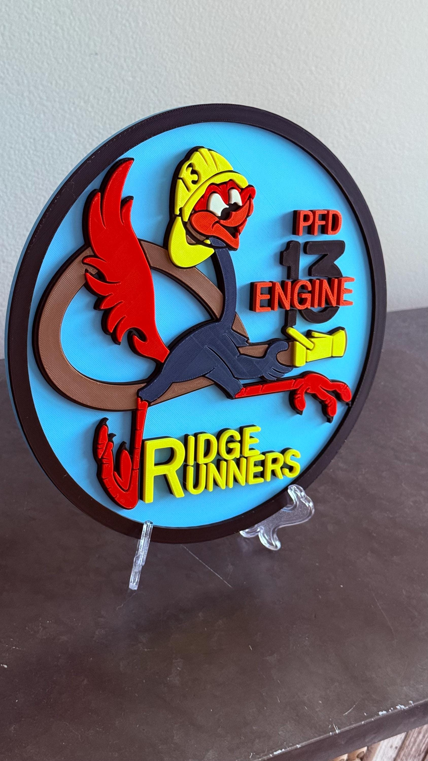 Ridge Runners Ladder 1 & Engine 13 Philadelphia Fire Department 3D Plaque Pennsylvania