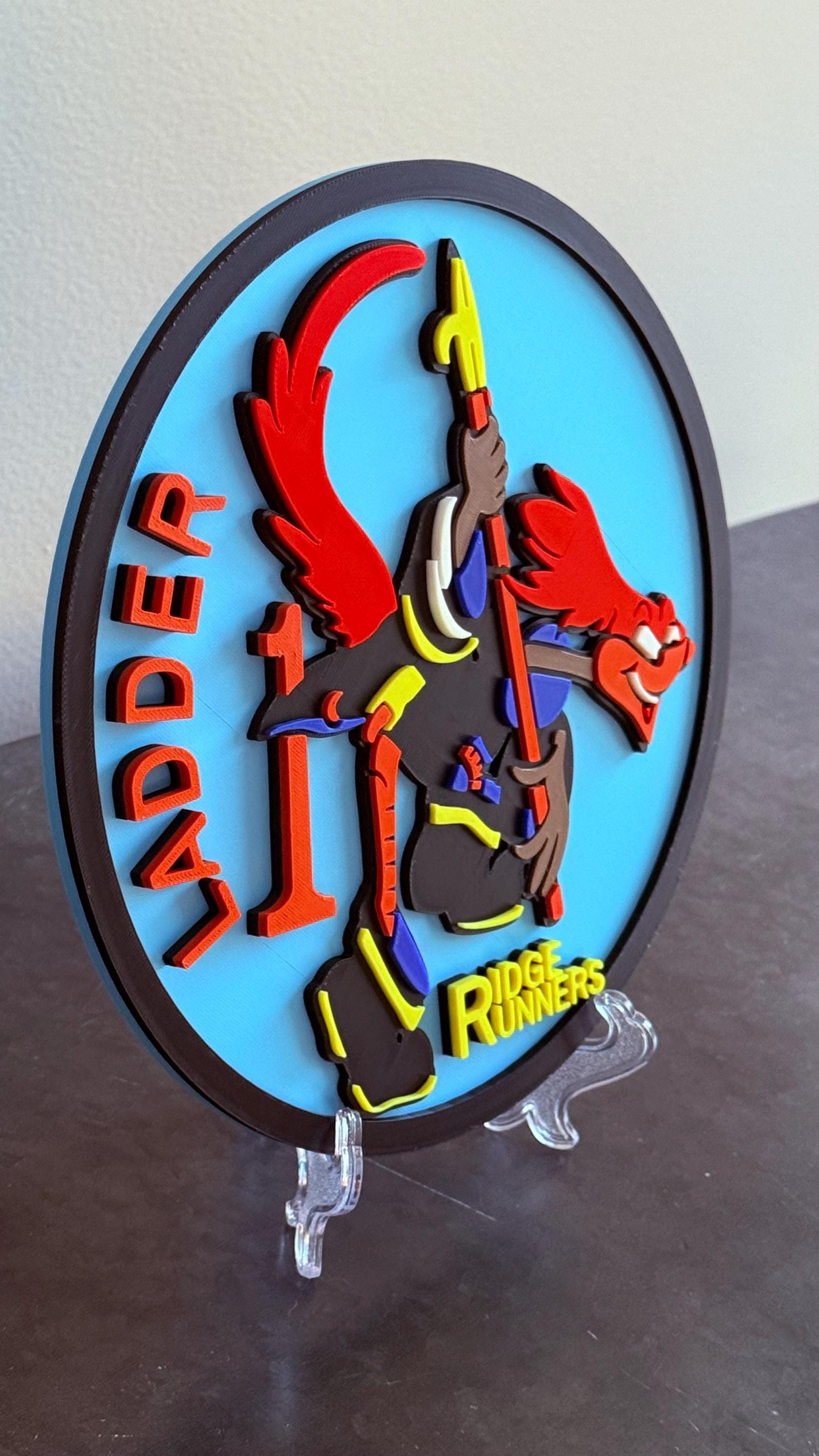 Ridge Runners Ladder 1 & Engine 13 Philadelphia Fire Department 3D Plaque Pennsylvania