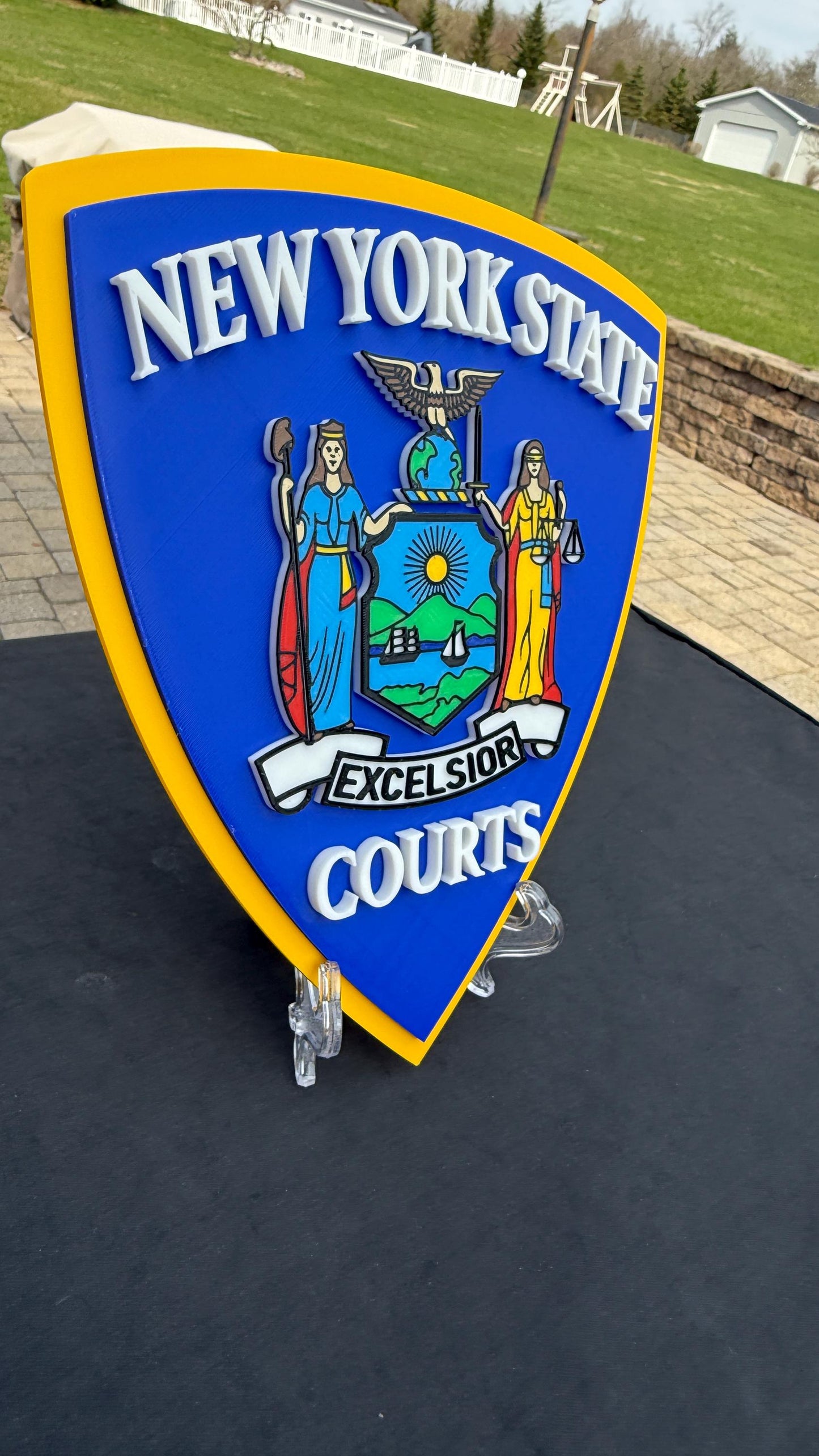 NYS Court Officer Plaque: First Responder Wall Art NY Police Gift New York