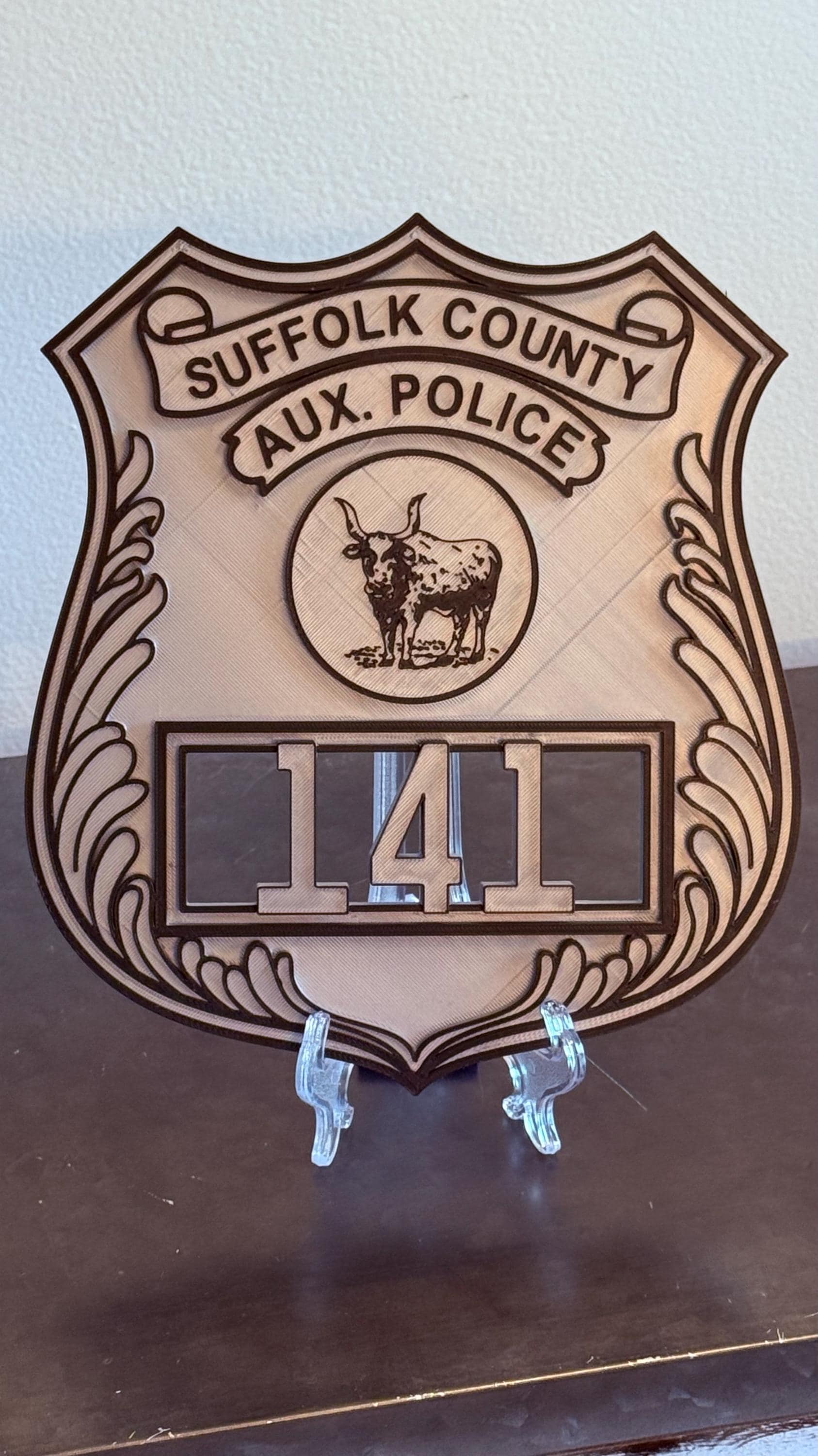 Suffolk County Auxiliary Police Shield Plaque - Long Island NY New York