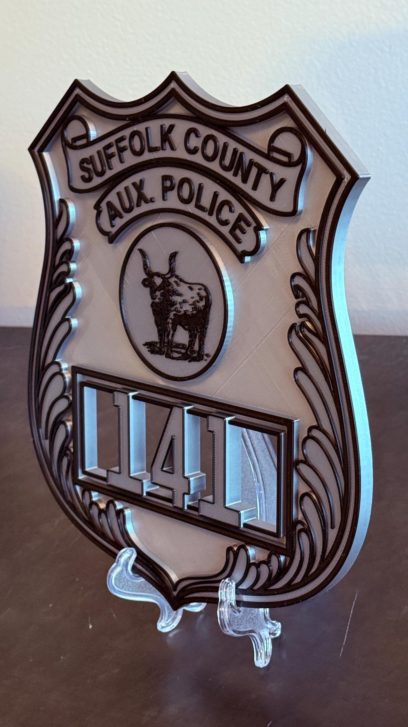 Suffolk County Auxiliary Police Shield Plaque - Long Island NY New York