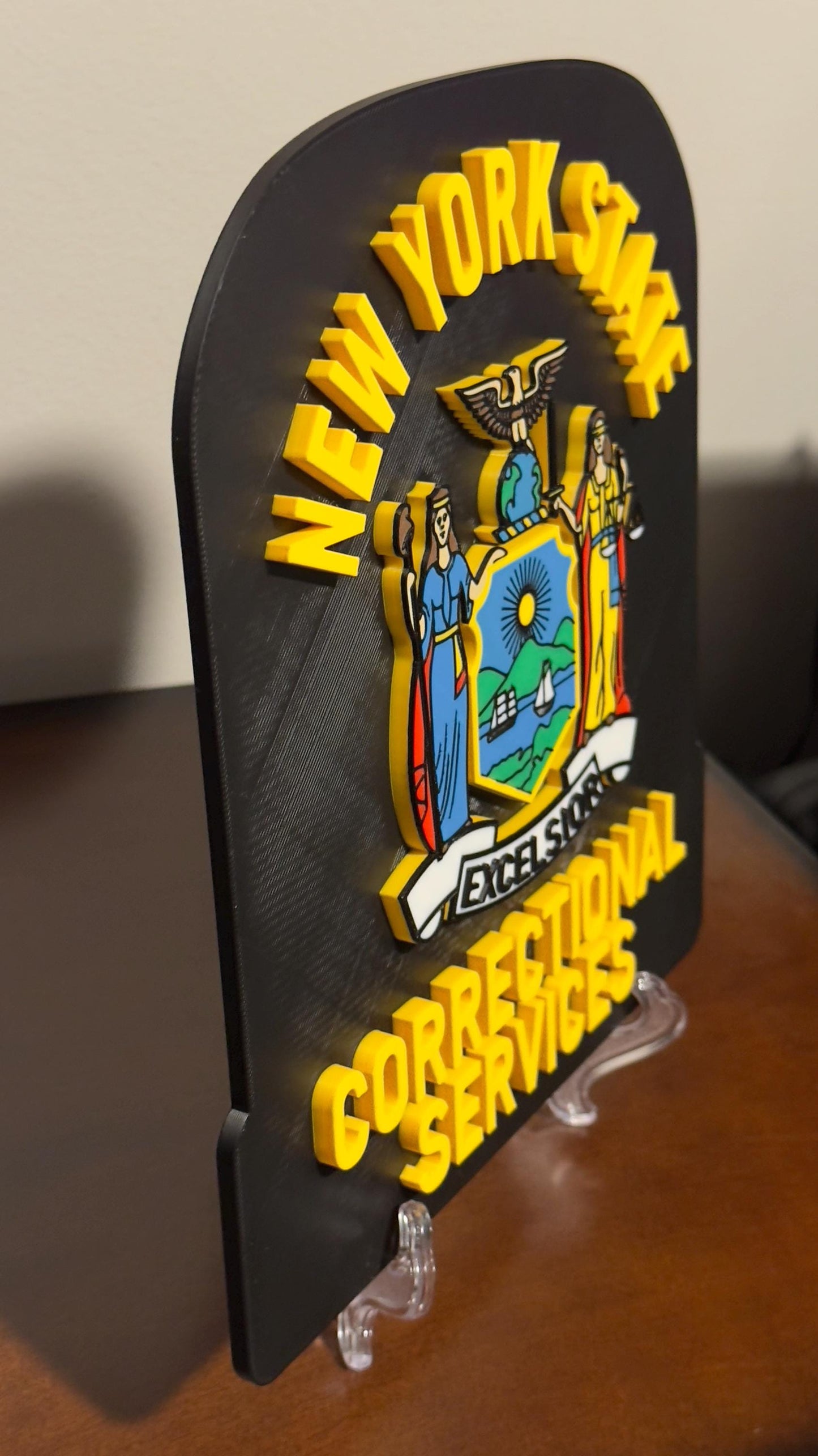 NYS Correctional Officer 3D Plaque Embossed First Responder Wall Art New York State New York
