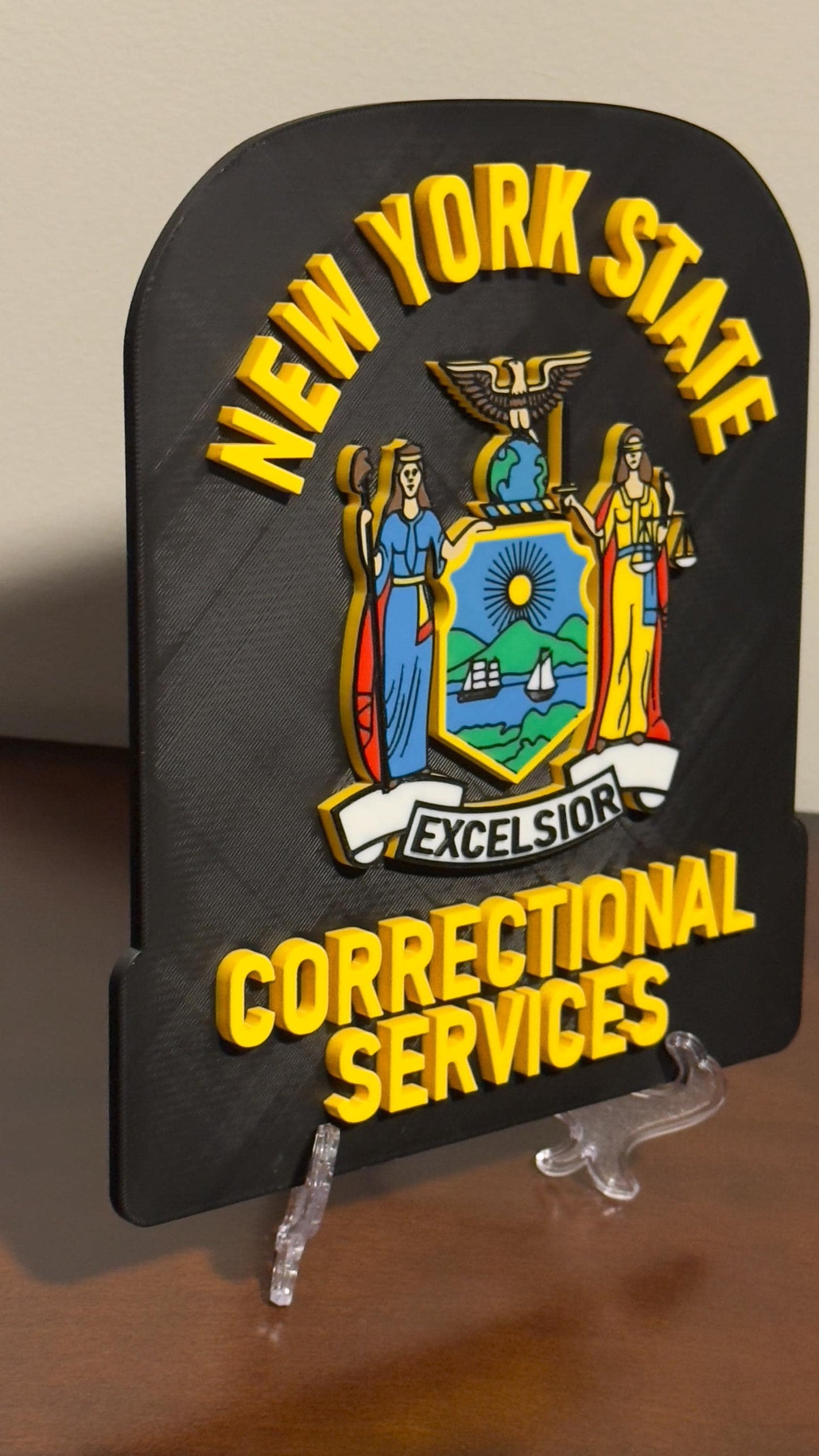 NYS Correctional Officer 3D Plaque Embossed First Responder Wall Art New York State New York