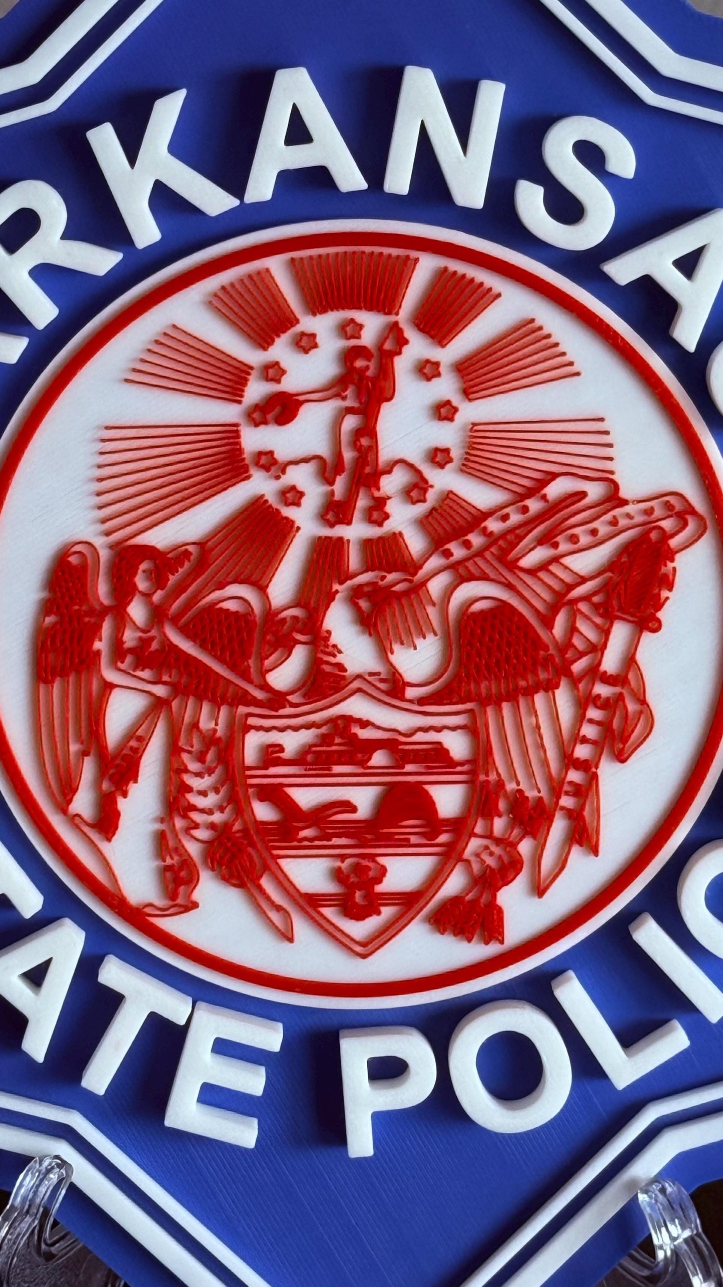Arkansas State Police 3D Embossed Plaque: First Responder Wall Art