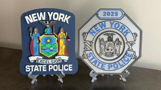 New York State Police 3D Replica Shield Plaque NY Trooper Badge