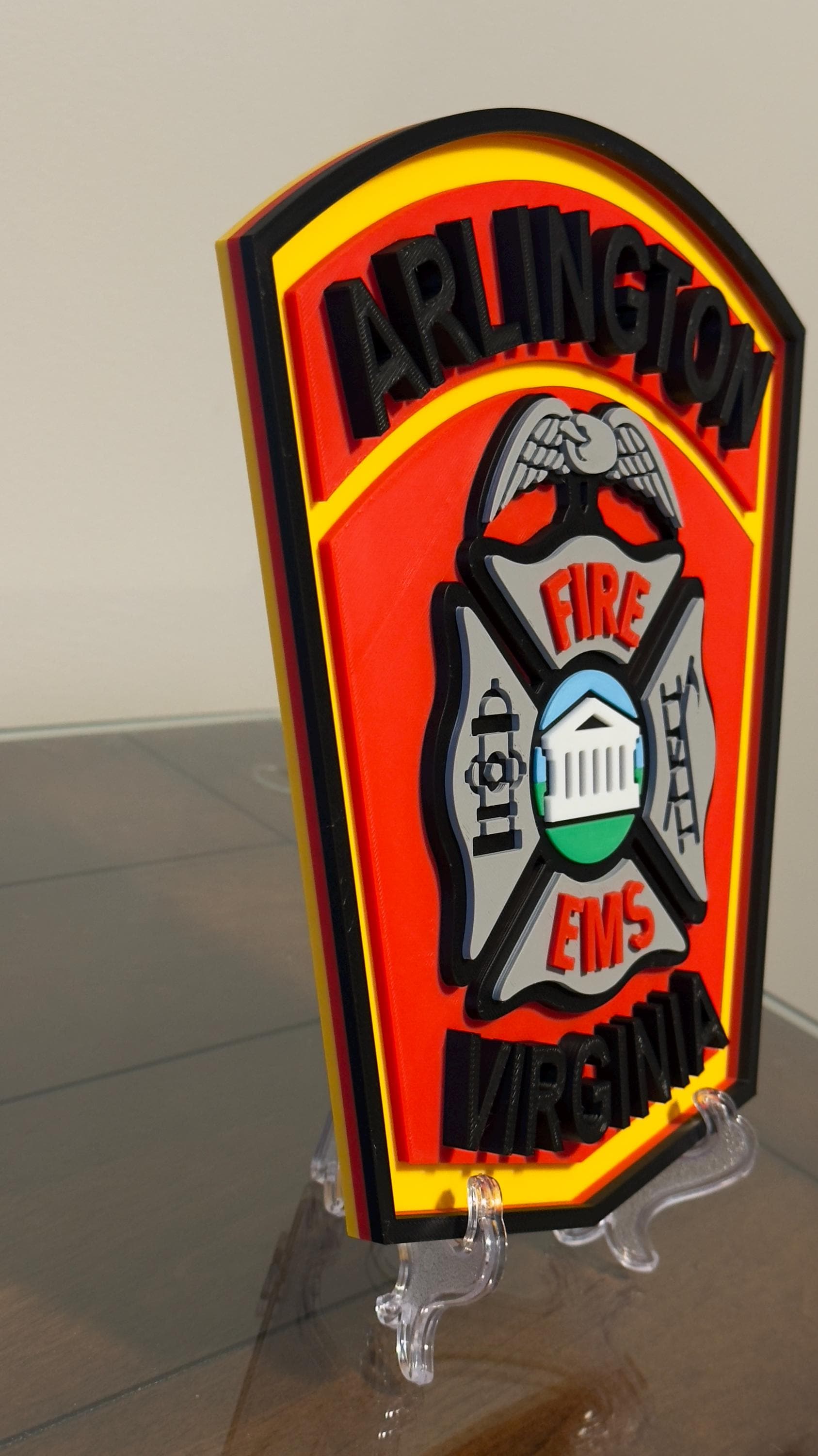 Arlington Virginia Fire Department 3D Embossed Display Plaque