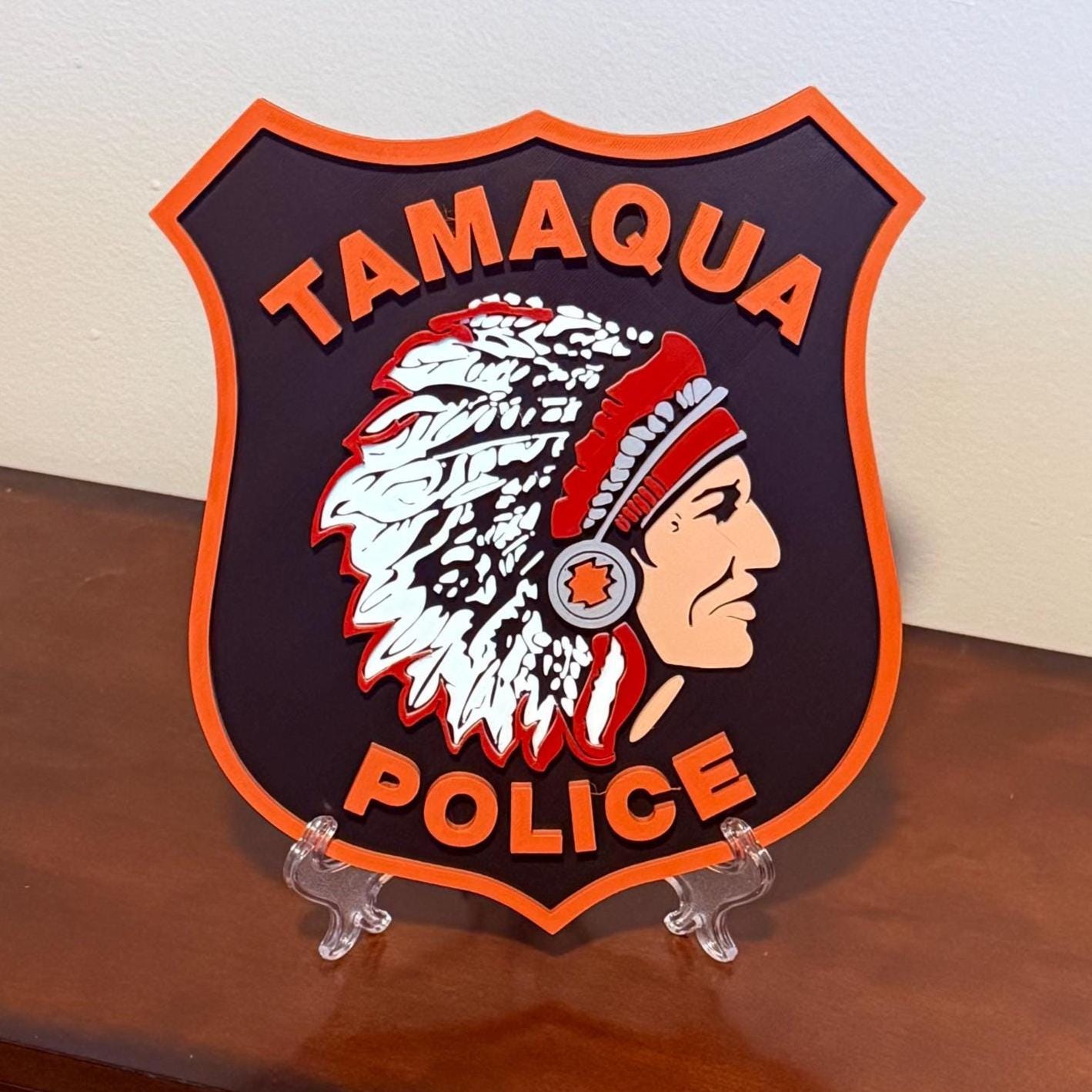 Tamaqua Police Department 3D Embossed Plaque - Pennsylvania First Responder Wall Art