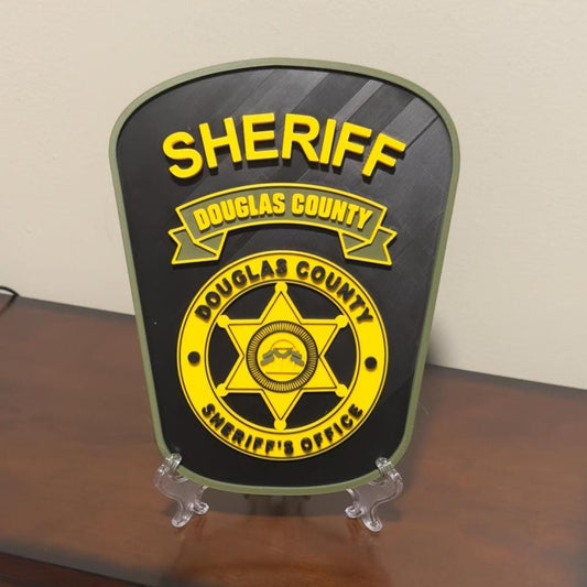 Douglas County Sheriff GA 3D Embossed Plaque - First Responder Wall Art Georgia