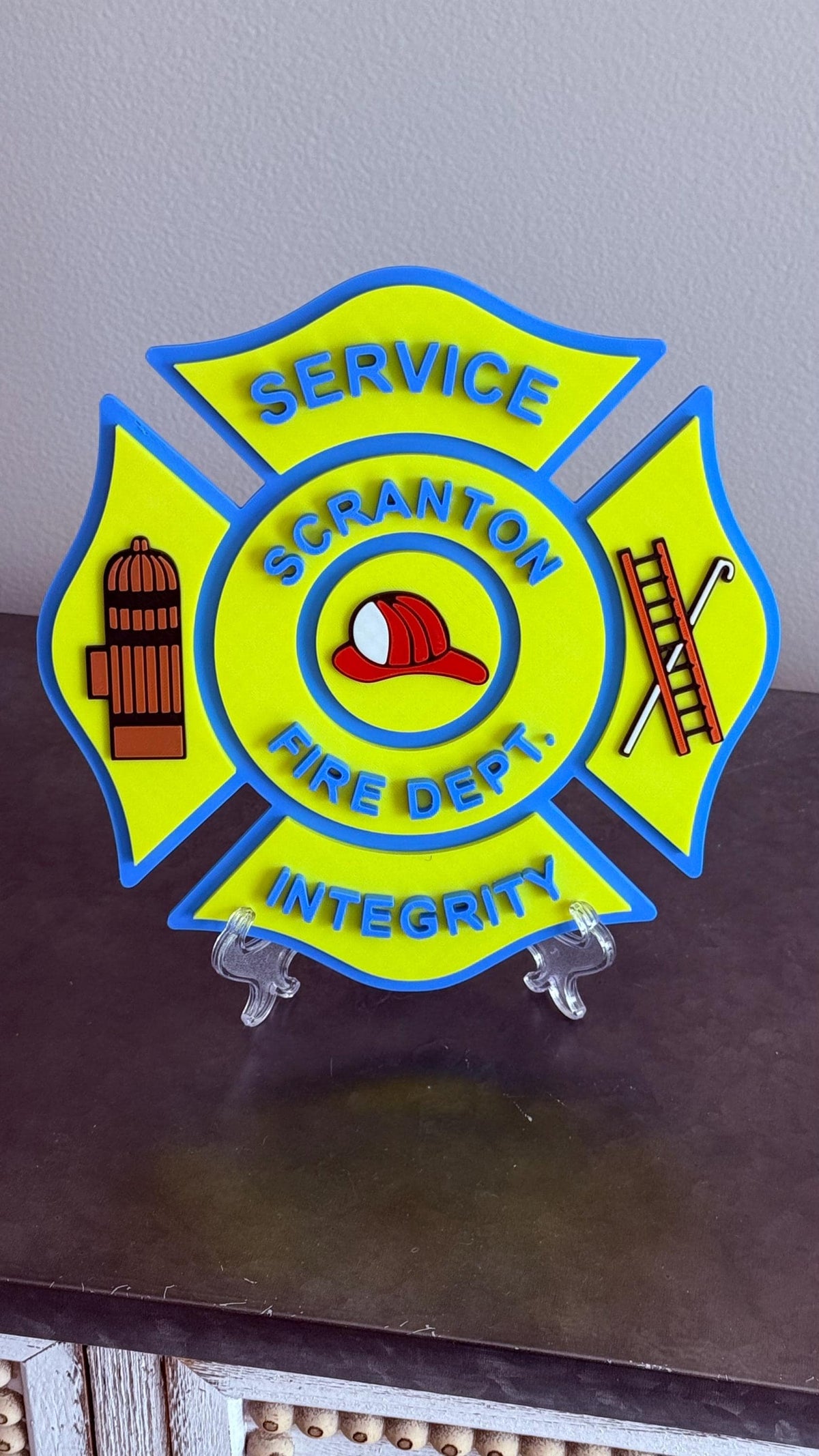 Scranton Fire Department Plaque - 3D First Responder Display Pennsylvania