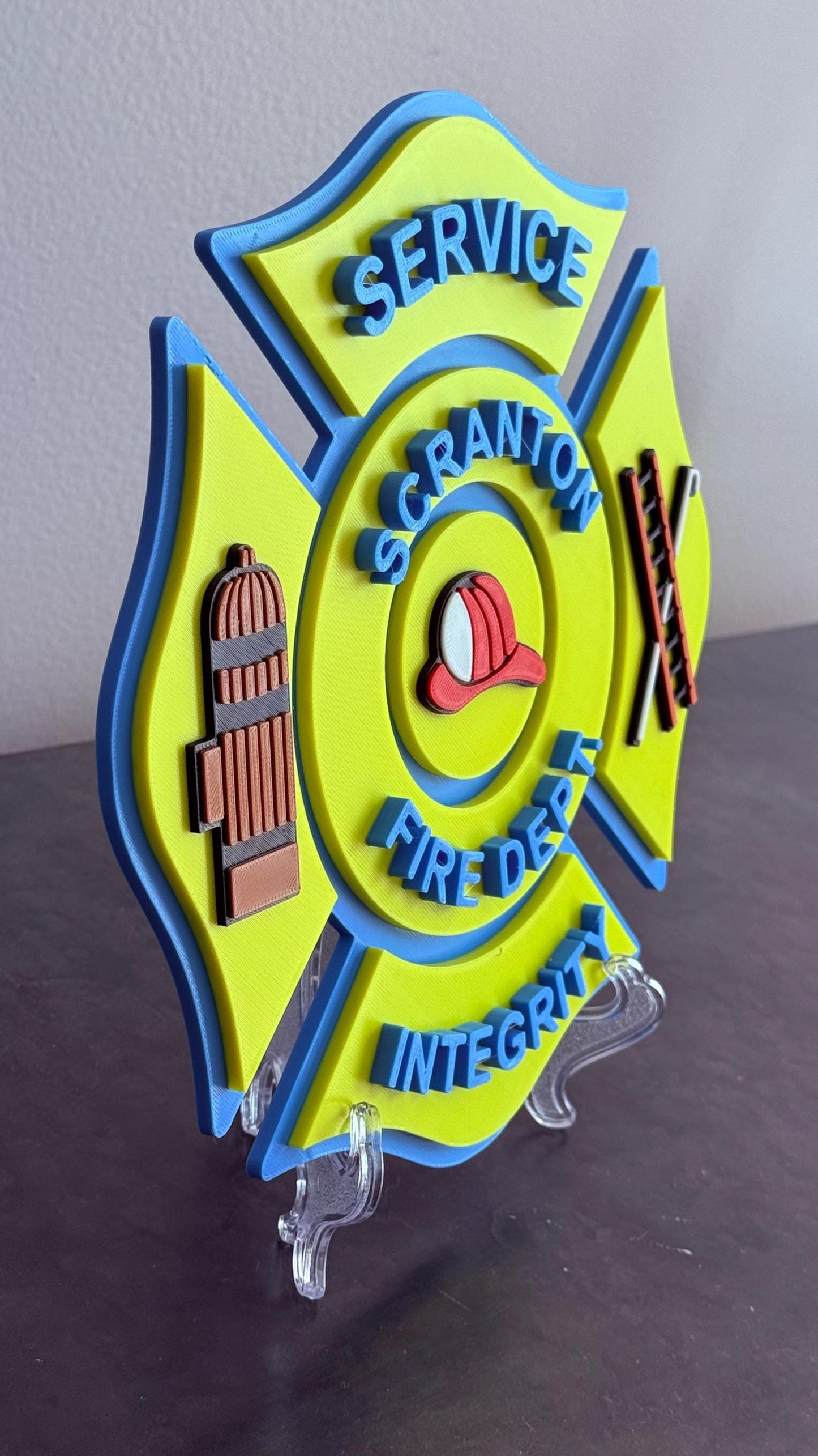 Scranton Fire Department Plaque - 3D First Responder Display Pennsylvania