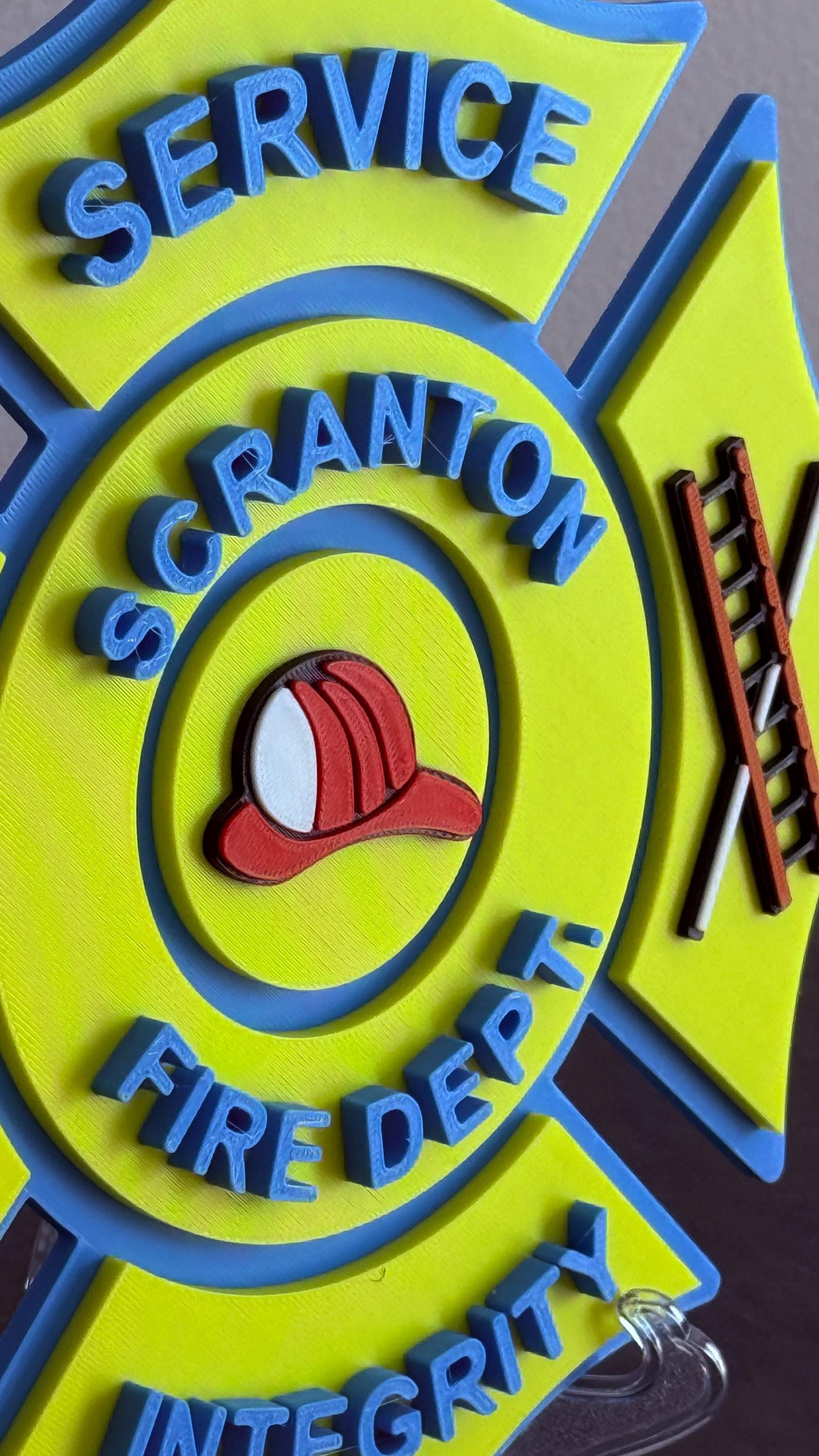 Scranton Fire Department Plaque - 3D First Responder Display Pennsylvania